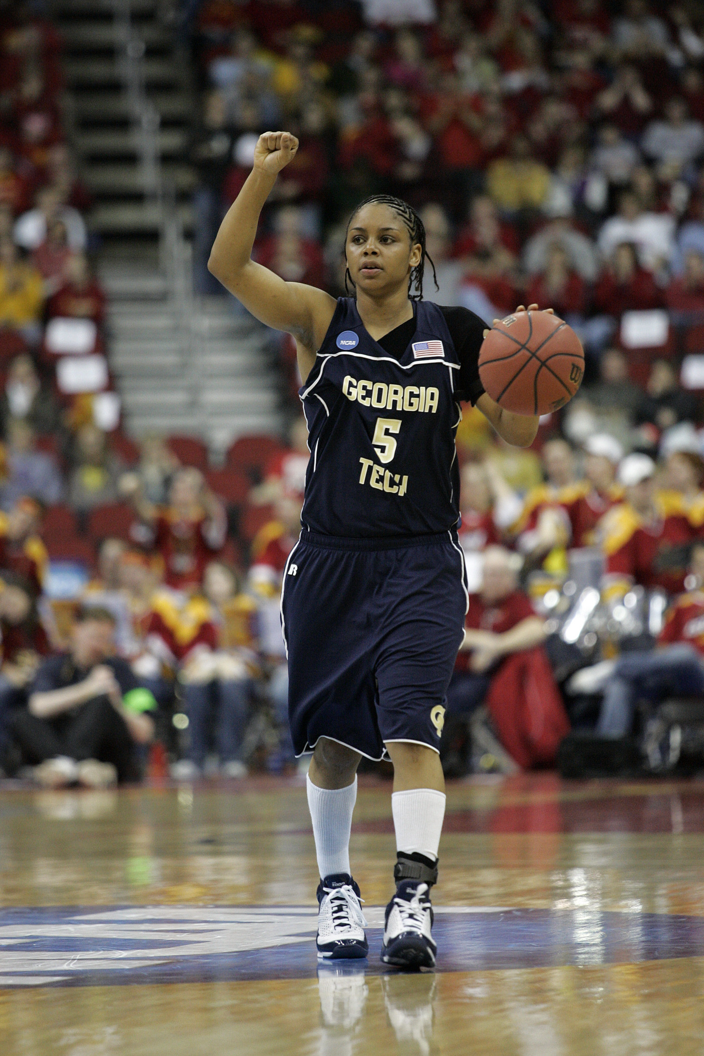Jill Ingram calls out a play