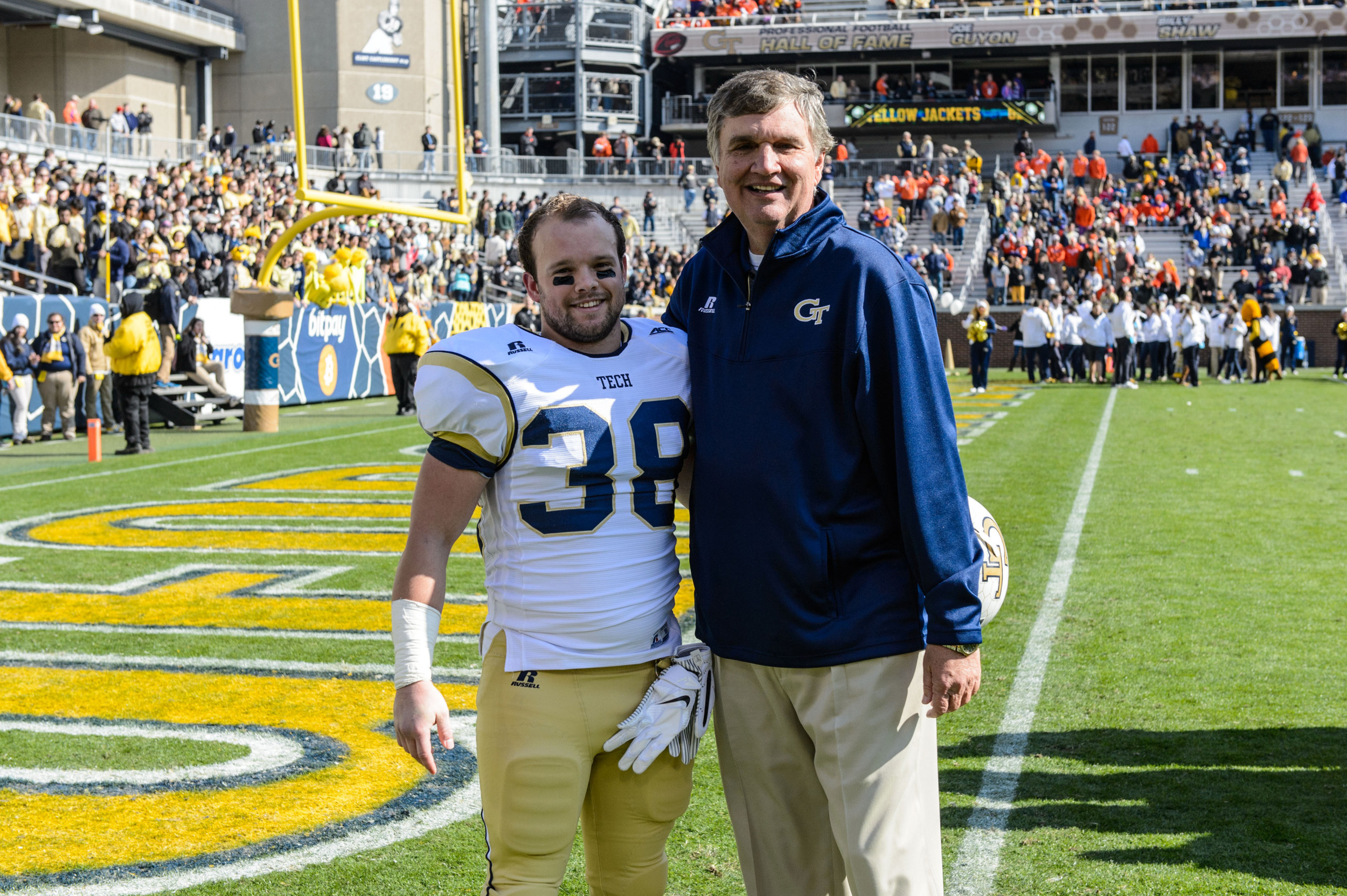 Coach Paul Johnson, Sam McNearney (38)