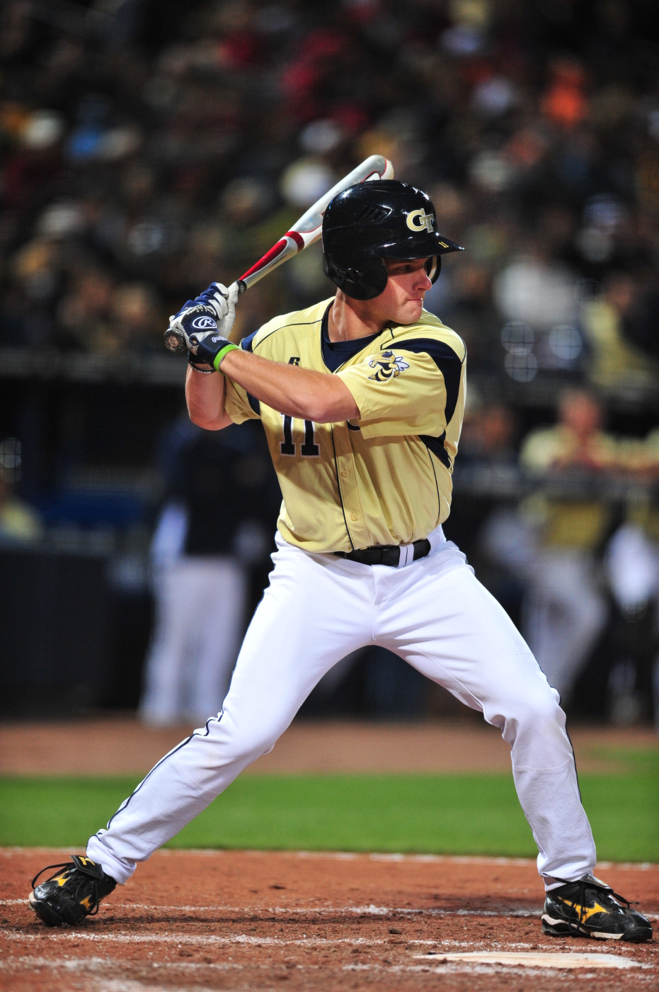 Evan Martin gets a two-run double against Georgia at Turner Field - April 27, 2010.