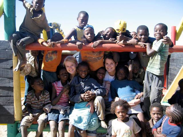 Alison Campbell and Jordan McCullers in Africa
