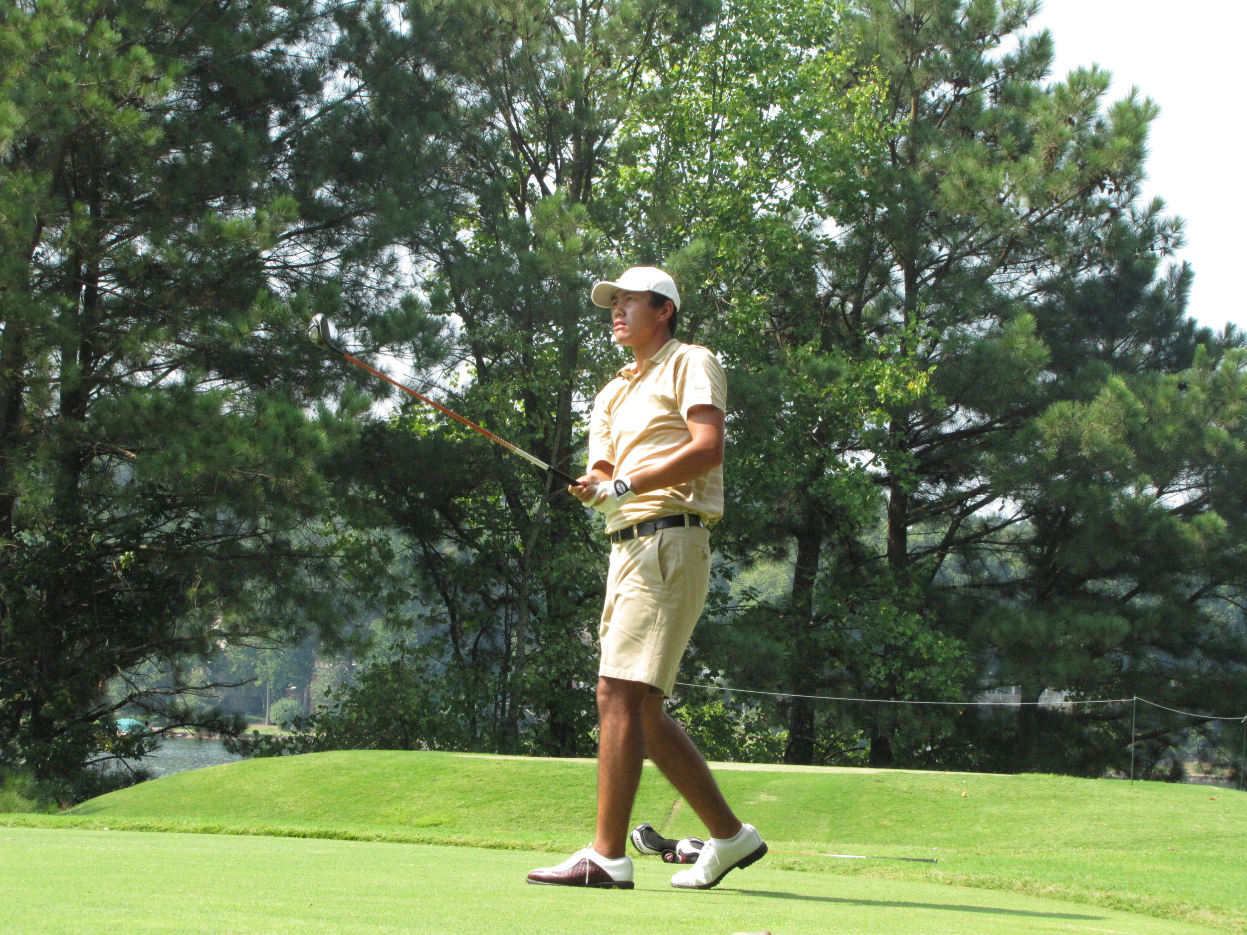 Minghao Wang during Georgia Tech's preseason qualifying, September 3 at the Golf Club of Georgia.