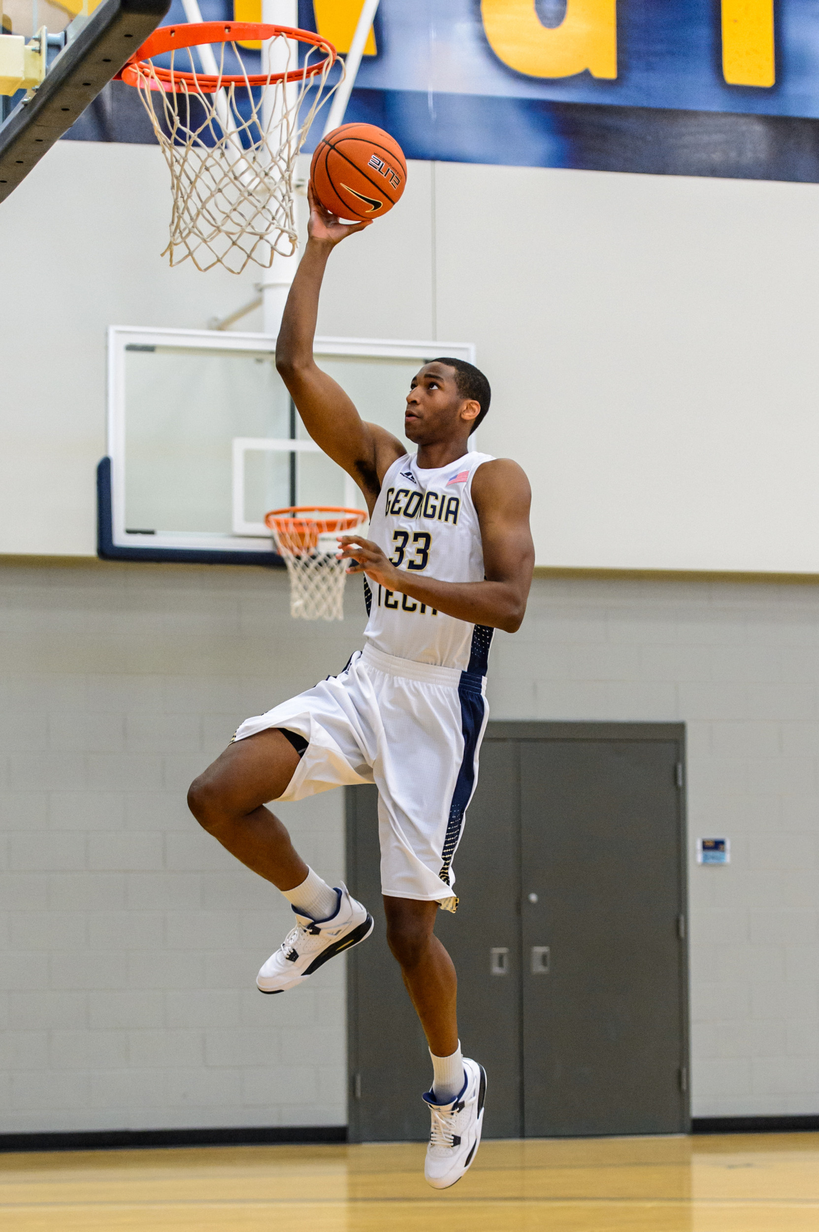 James White posed action shots at the Zelnak Center