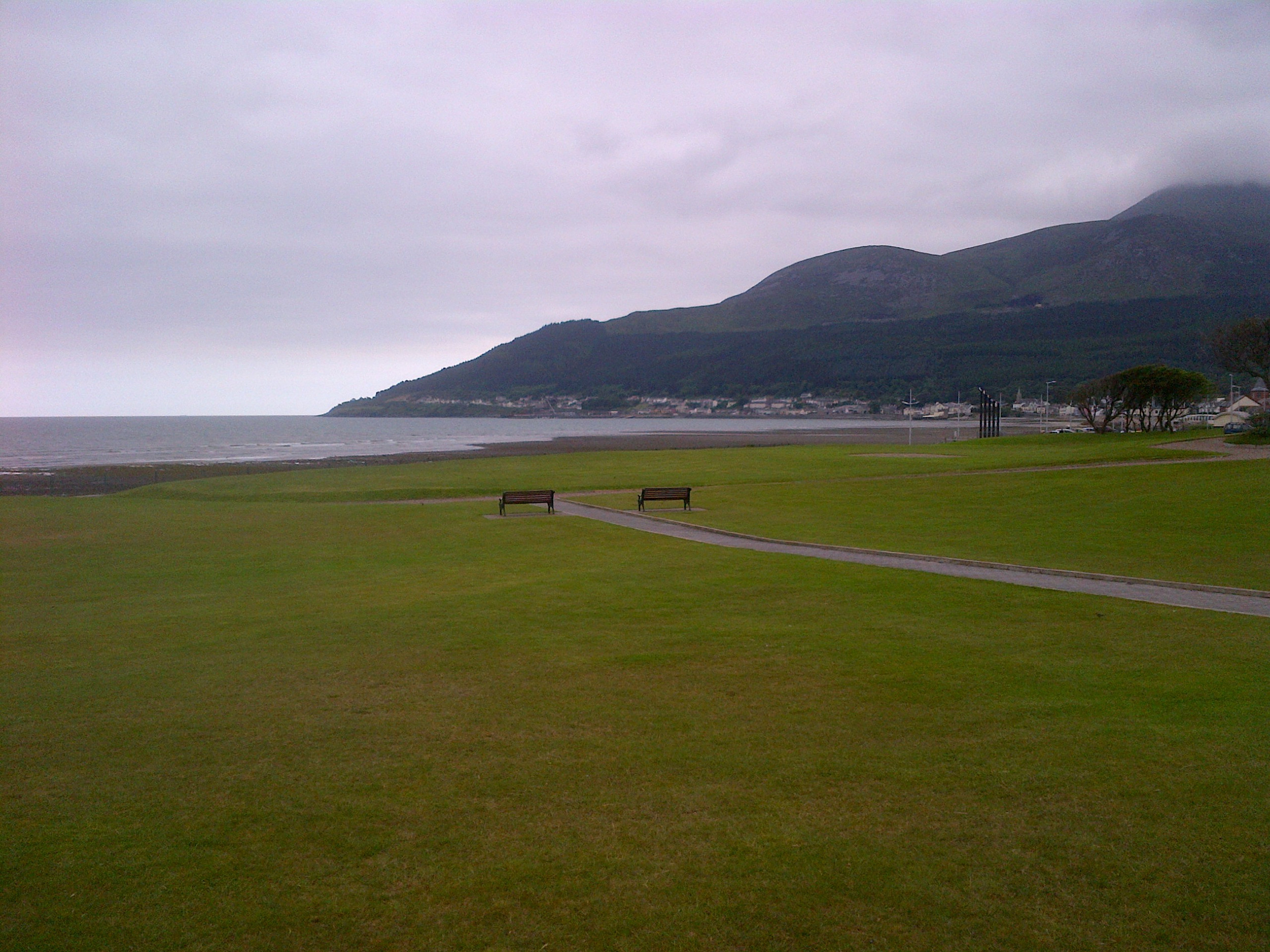 Here is a view of Newcastle in Northern Ireland from Royal County Down.