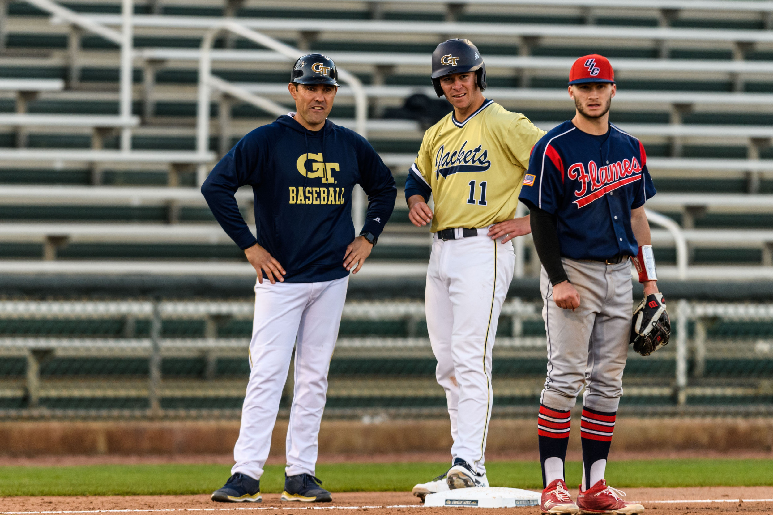 Tristin English (11), Assistant Coach Mike Nickeas (12)