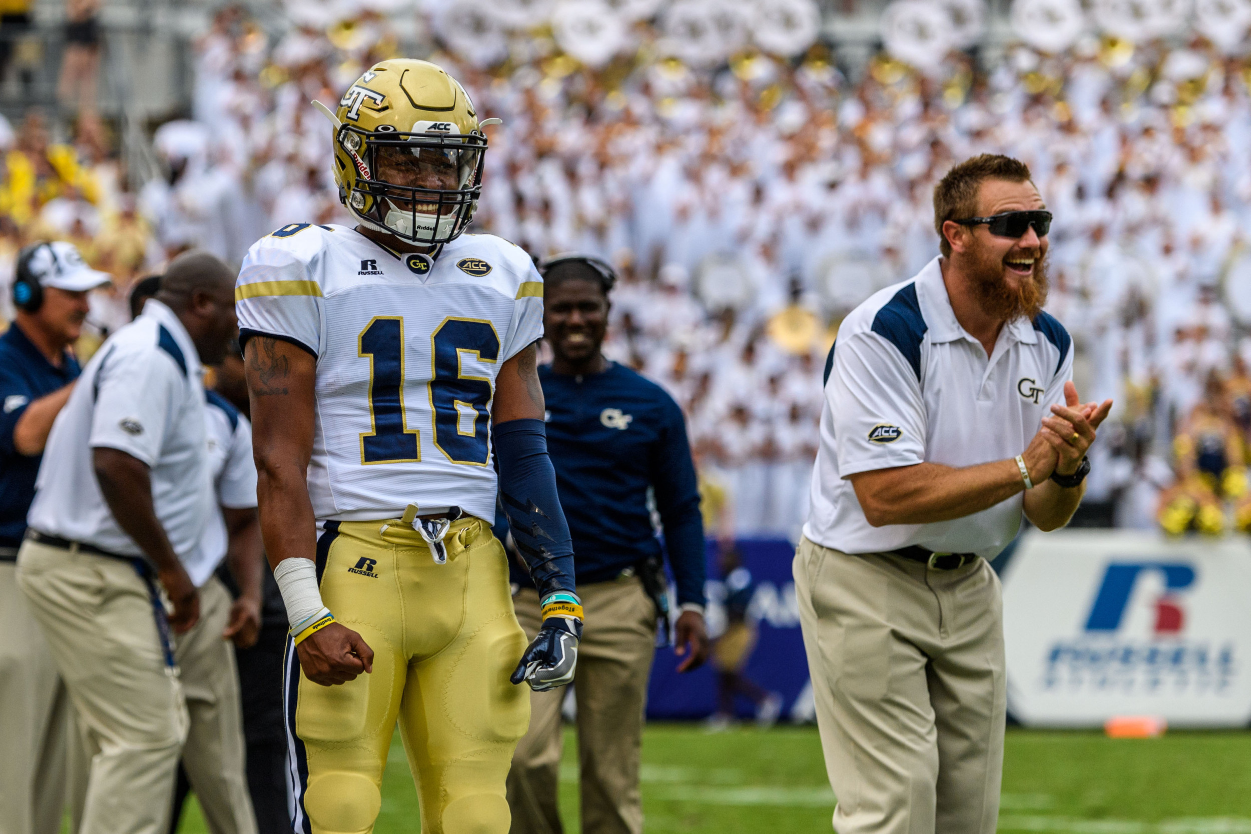 TaQuon Marshall (16), Player Development Coach Ben Sowders