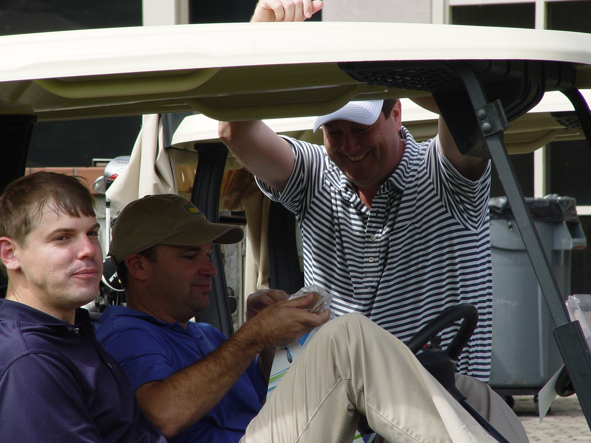 Adam Cranford, Wes Latimer and Carlton Forrester at the Ramblinwreck Cup - Golf Club of Georgia, October 5, 2015