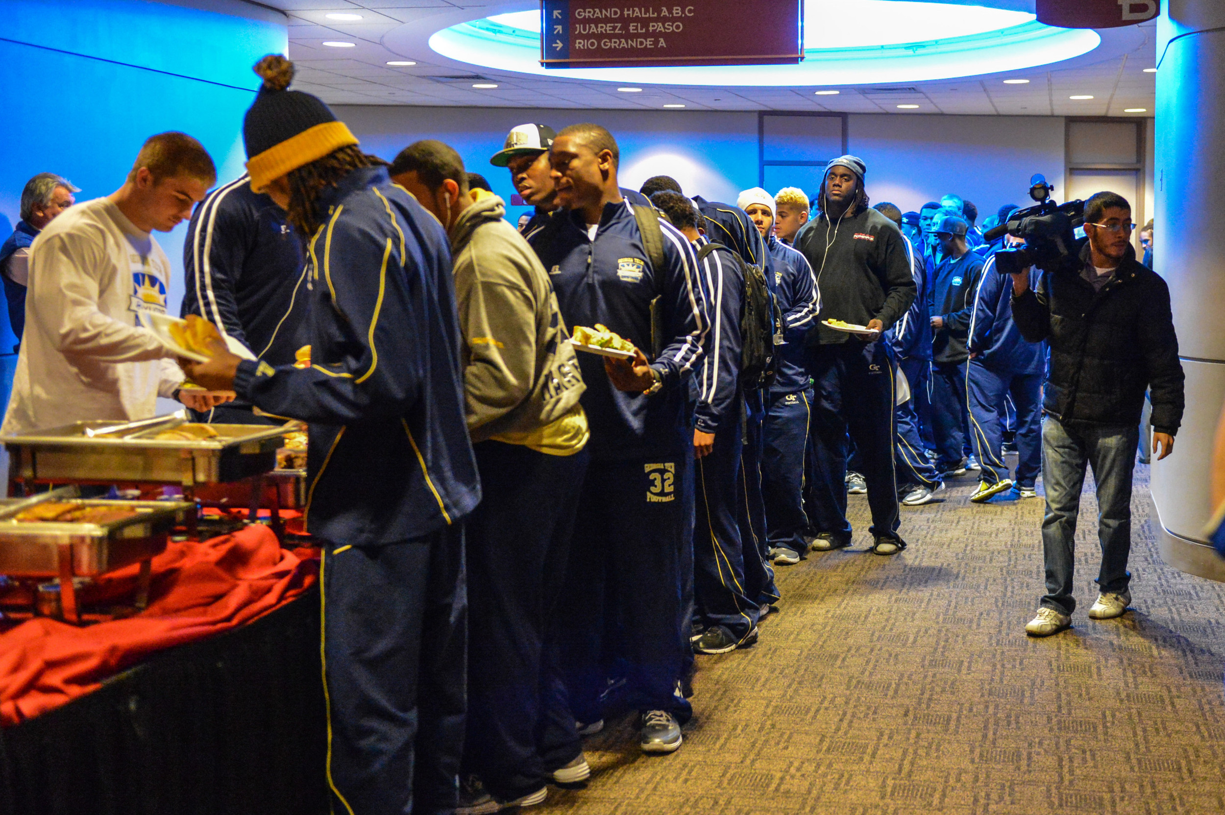 Players went to the Convention Center in El Paso for dinner, karaoke, and to select their bowl gifts from the Sun Bowl.