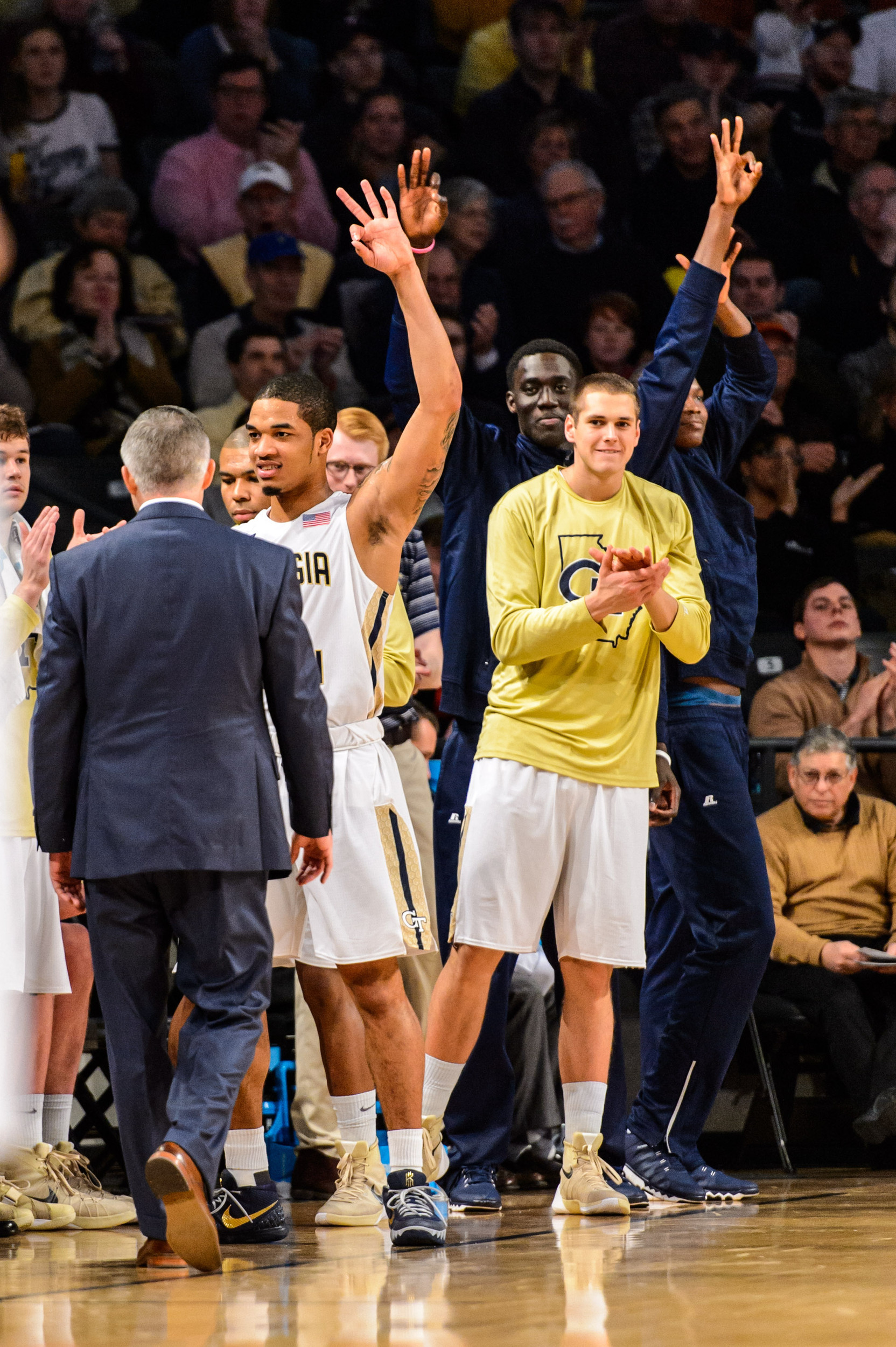 The bench celebrates
