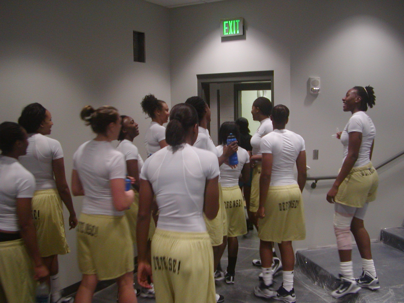 The women's basketball team toured the new facility