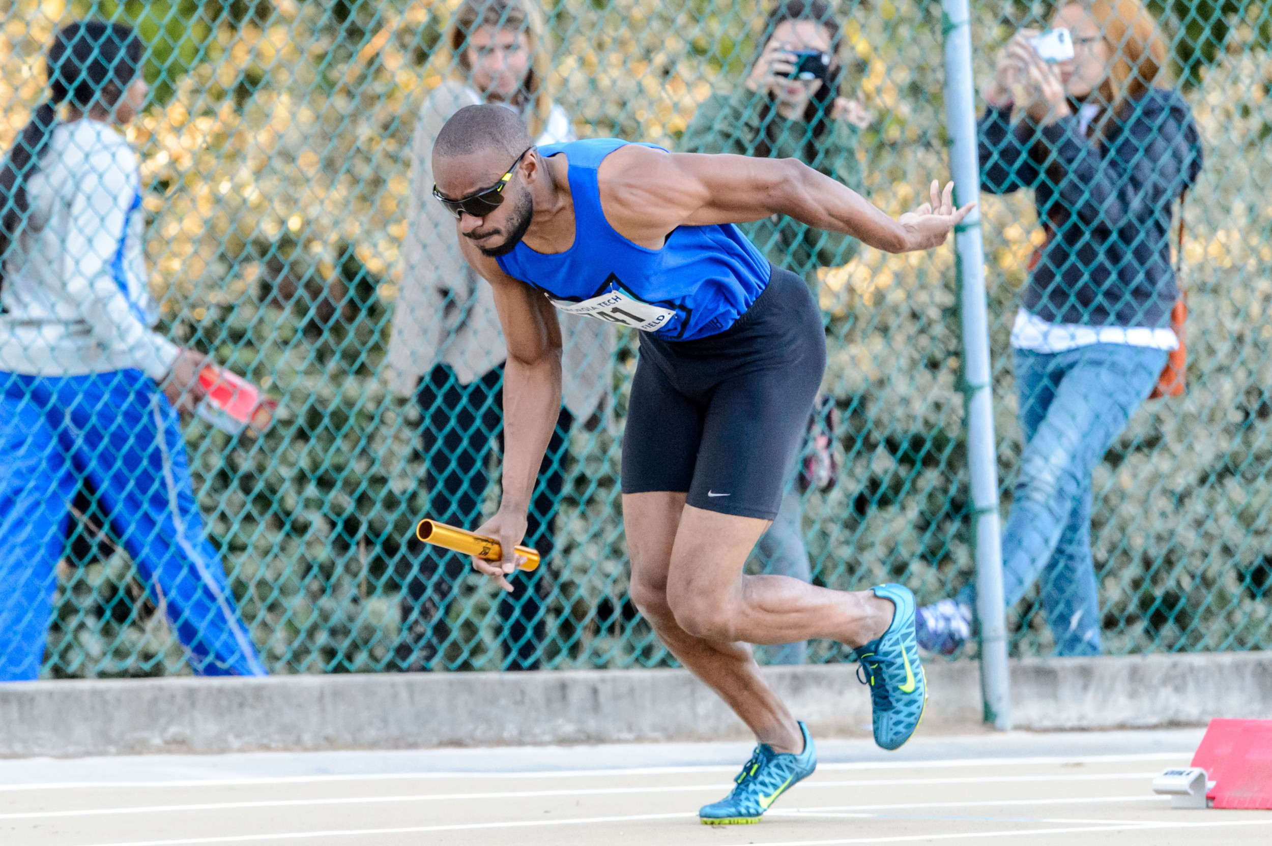 Georgia Tech Alum and Olympic Medalist Angelo Taylor competed unattached in the 4x400