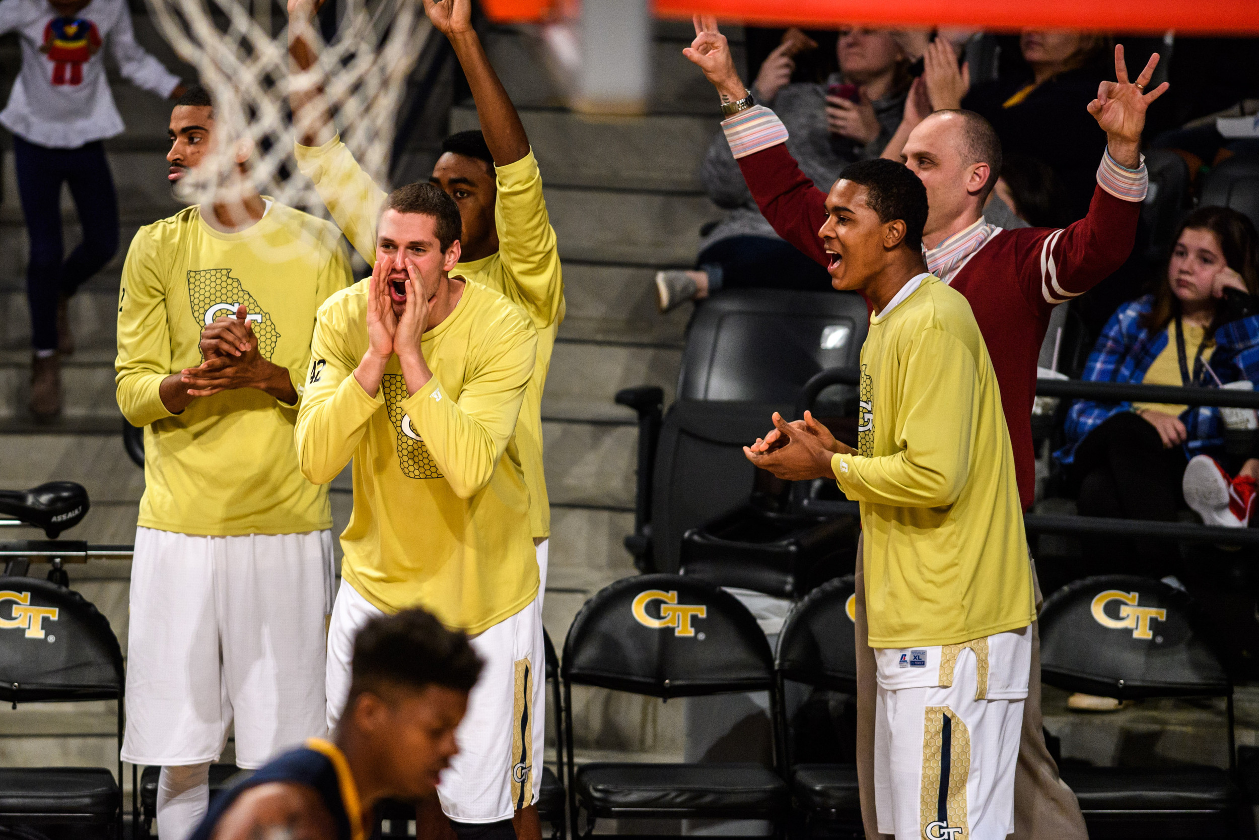 The bench reacts