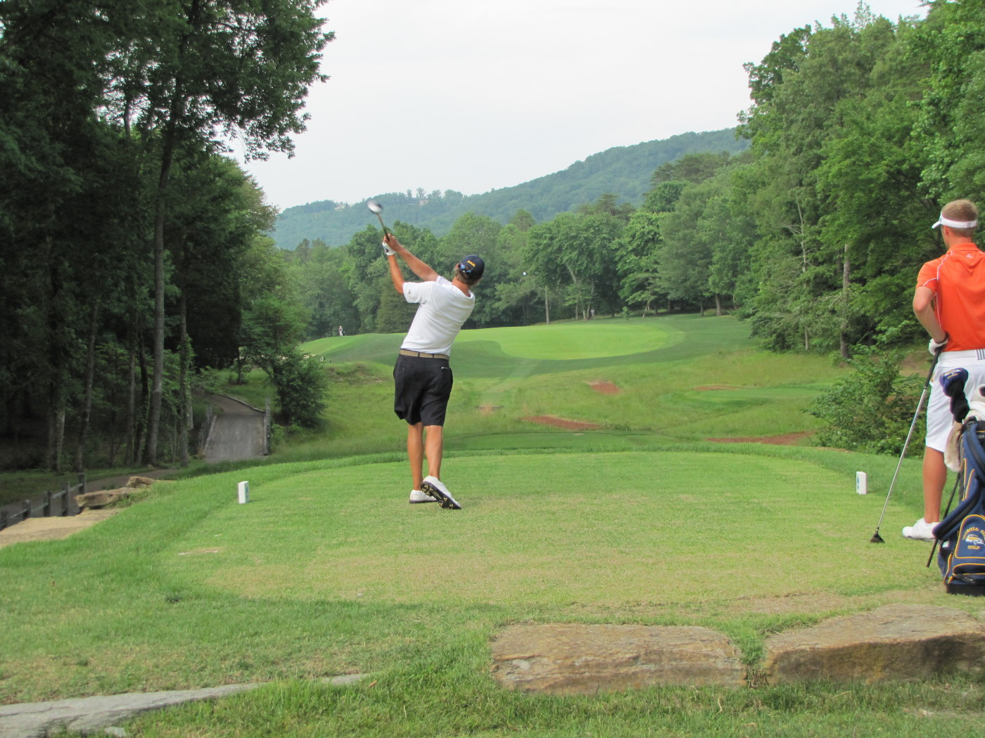 John-Tyler Griffin tees off at No. 10 during Round 1 of the 2010 NCAA Golf Championship, June 1, 2010.
