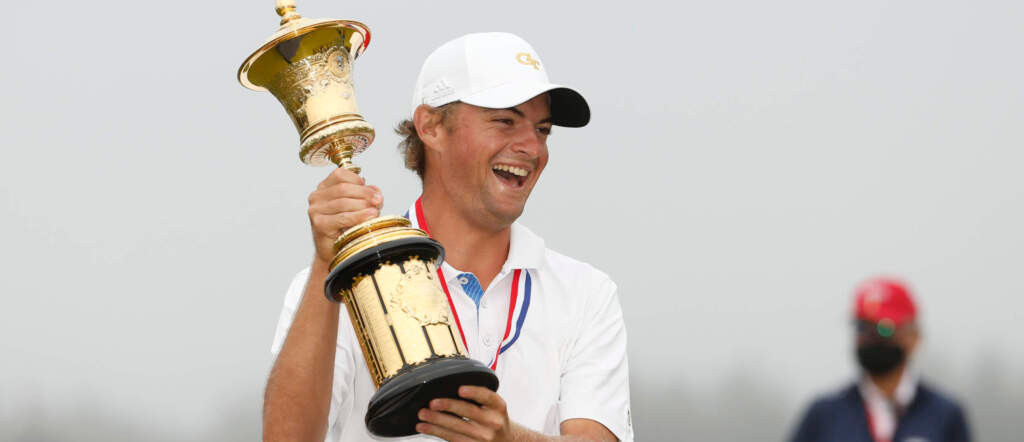 Tyler Strafaci - U.S. Amateur championship trophy, August 16, 2020