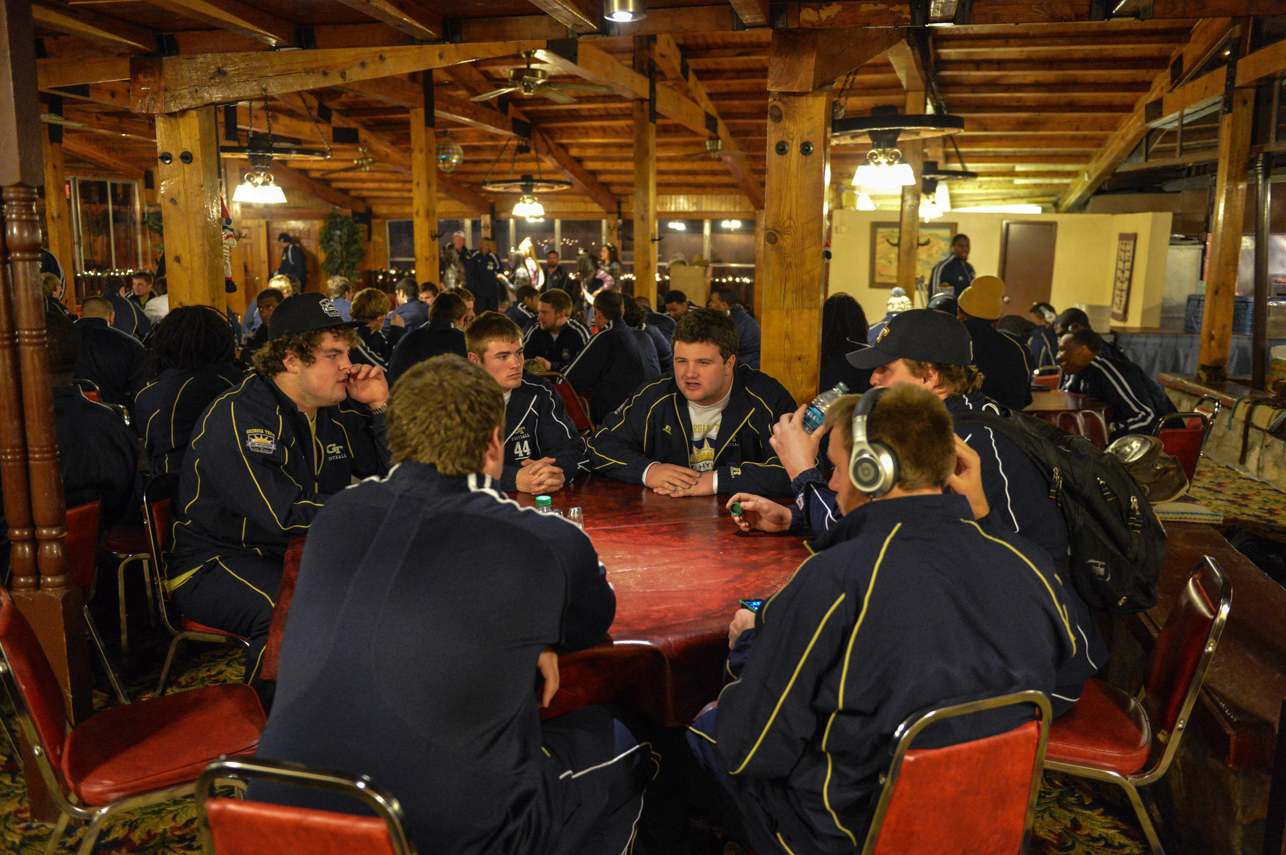 The players enjoyed a delicious steak dinner from Cattleman's Steakhouse in El Paso as part of bowl activities for the 2012 Hyundai Sun Bowl.
