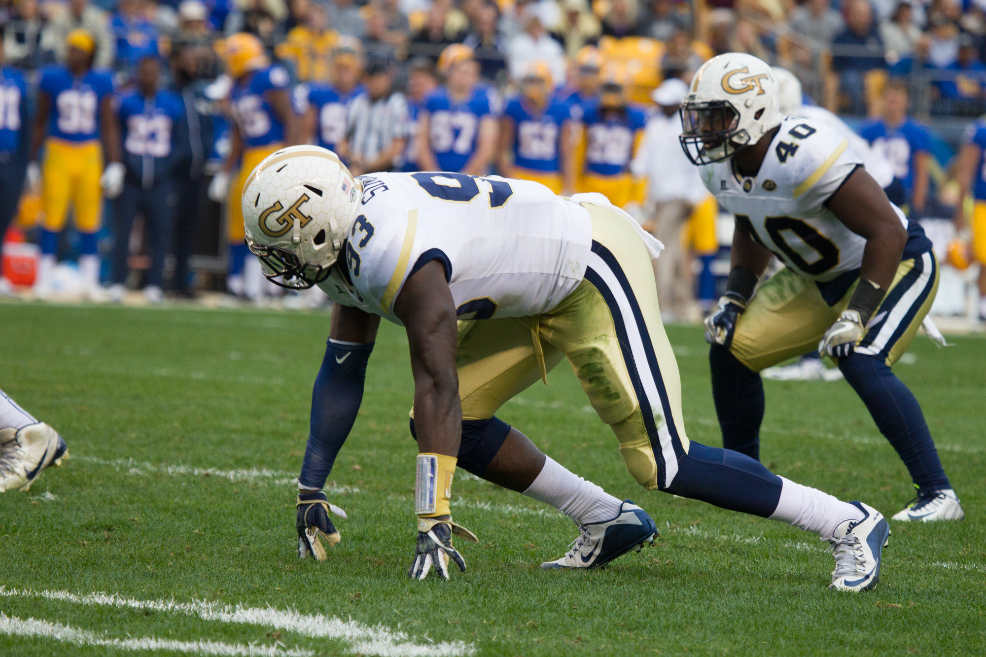 Pittsburgh, PA - October 8, 2016: The Pitt Panthers football team hosts the Georgia Tech Yellow Jackets in an ACC conference game at Heinz Field in Pittsburgh. - Credit: Jeffrey Gamza