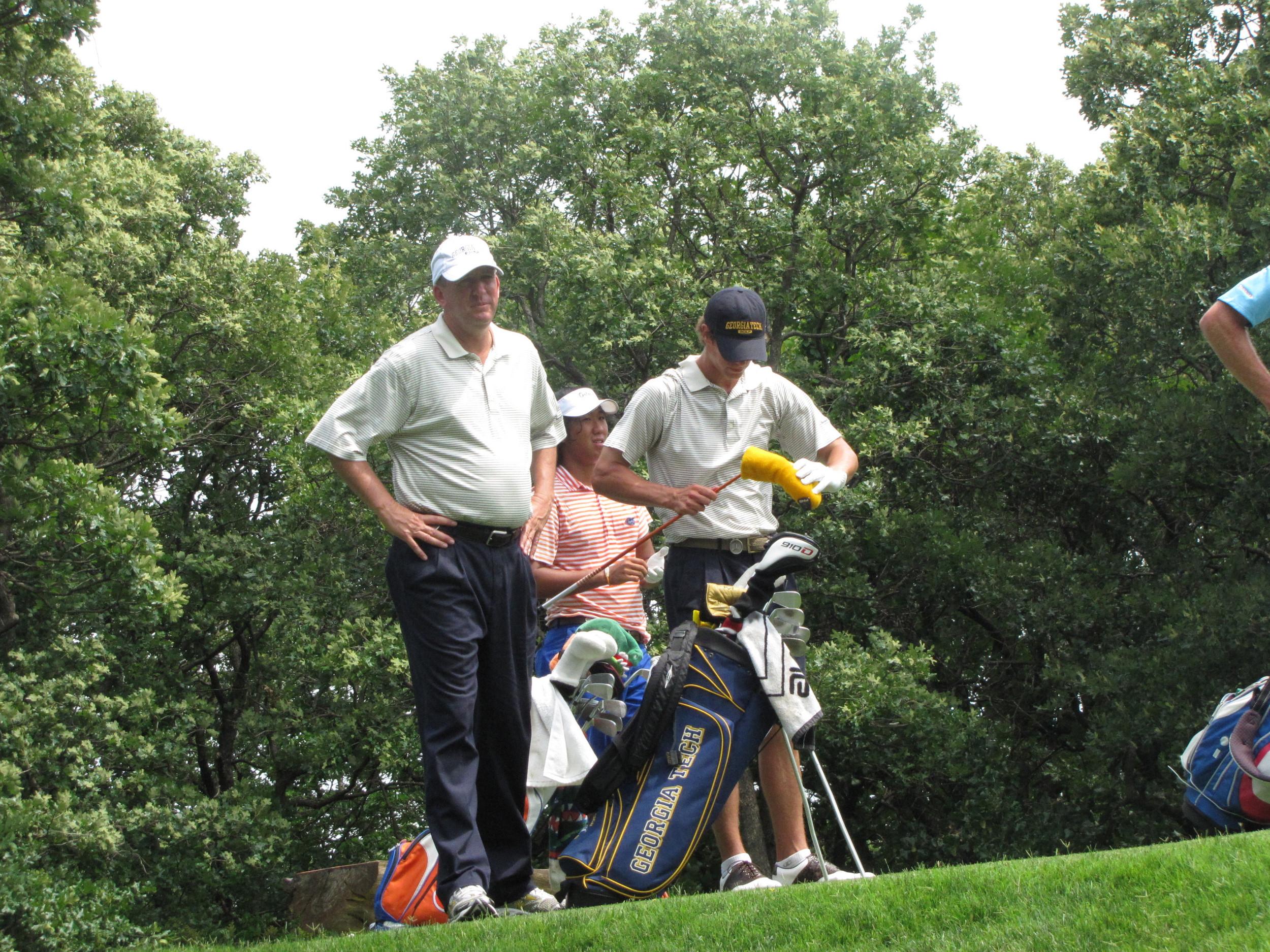 Bruce Heppler and James White during round 2 at the NCAA Golf Championship