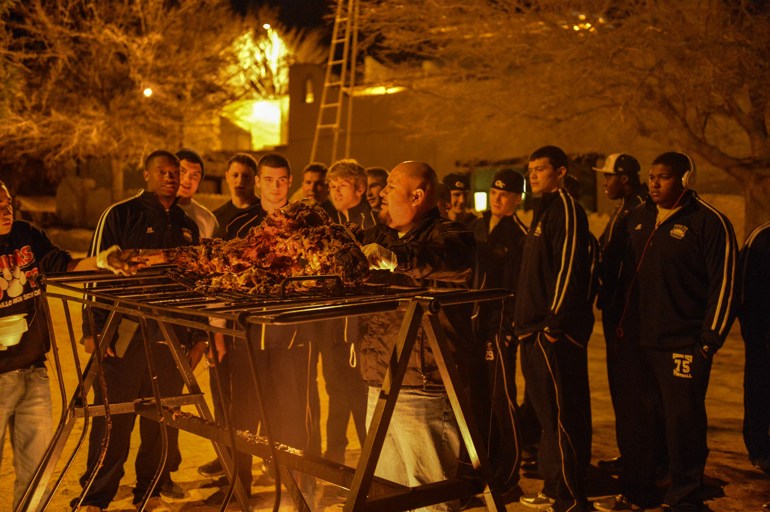 The players enjoyed a delicious steak dinner from Cattleman's Steakhouse in El Paso as part of bowl activities for the 2012 Hyundai Sun Bowl.