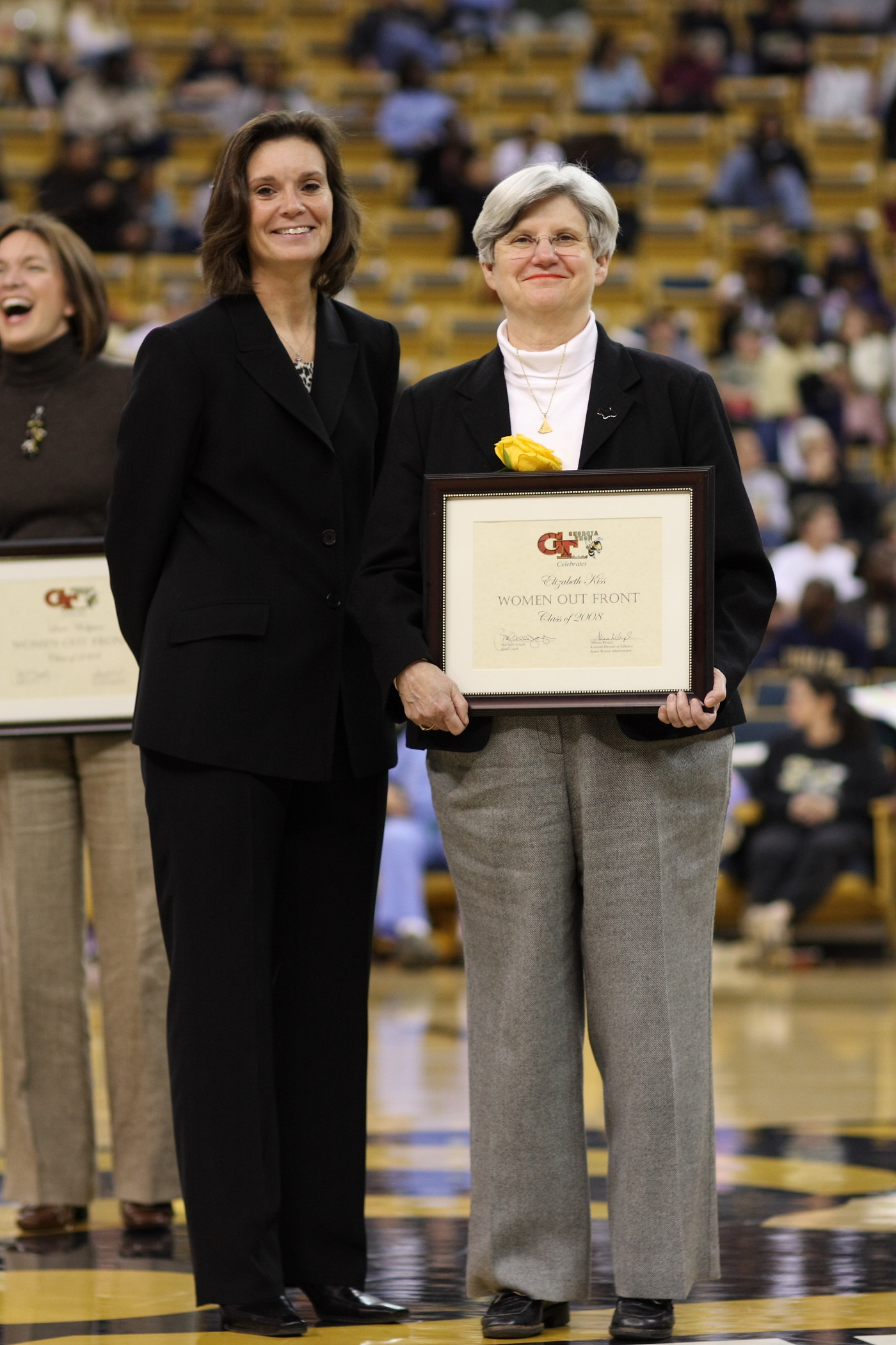 Asst. AD/SWA Theresa Wenzel with Women Out Front Honoree