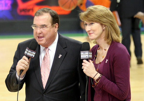 Mike Hogewood and Debbie Antonelli called the game on tv