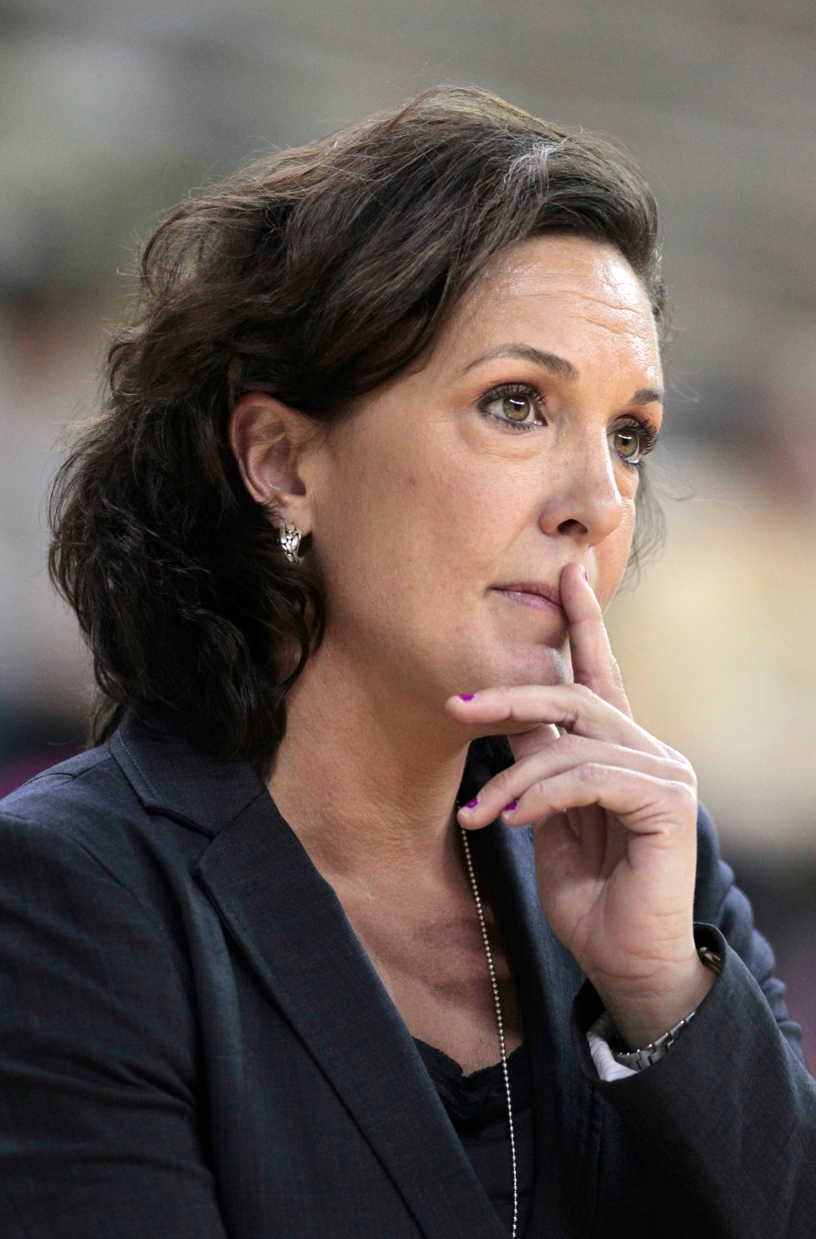 Georgia Tech head coach MaChelle Joseph looks on as her team plays North Carolina in the first half of an NCAA college basketball game, Thursday, Jan. 6, 2011, in Atlanta. (AP Photo/John Bazemore)