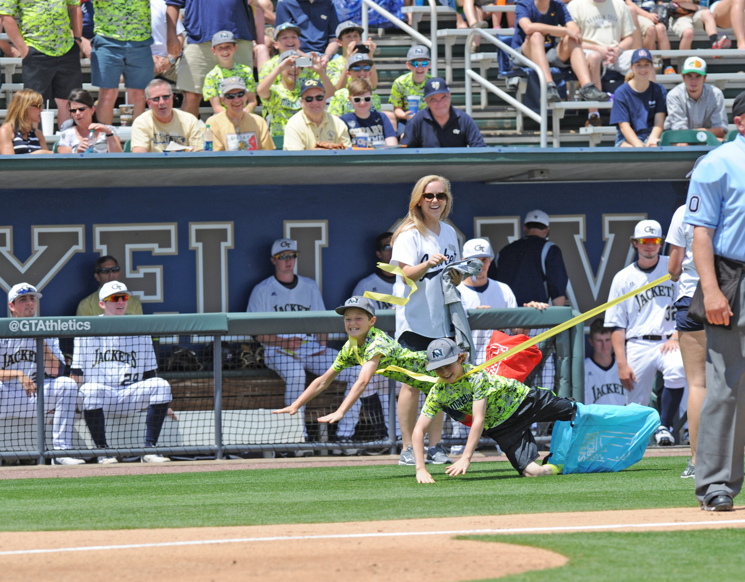 Photo-finish of the Potato Sack Race