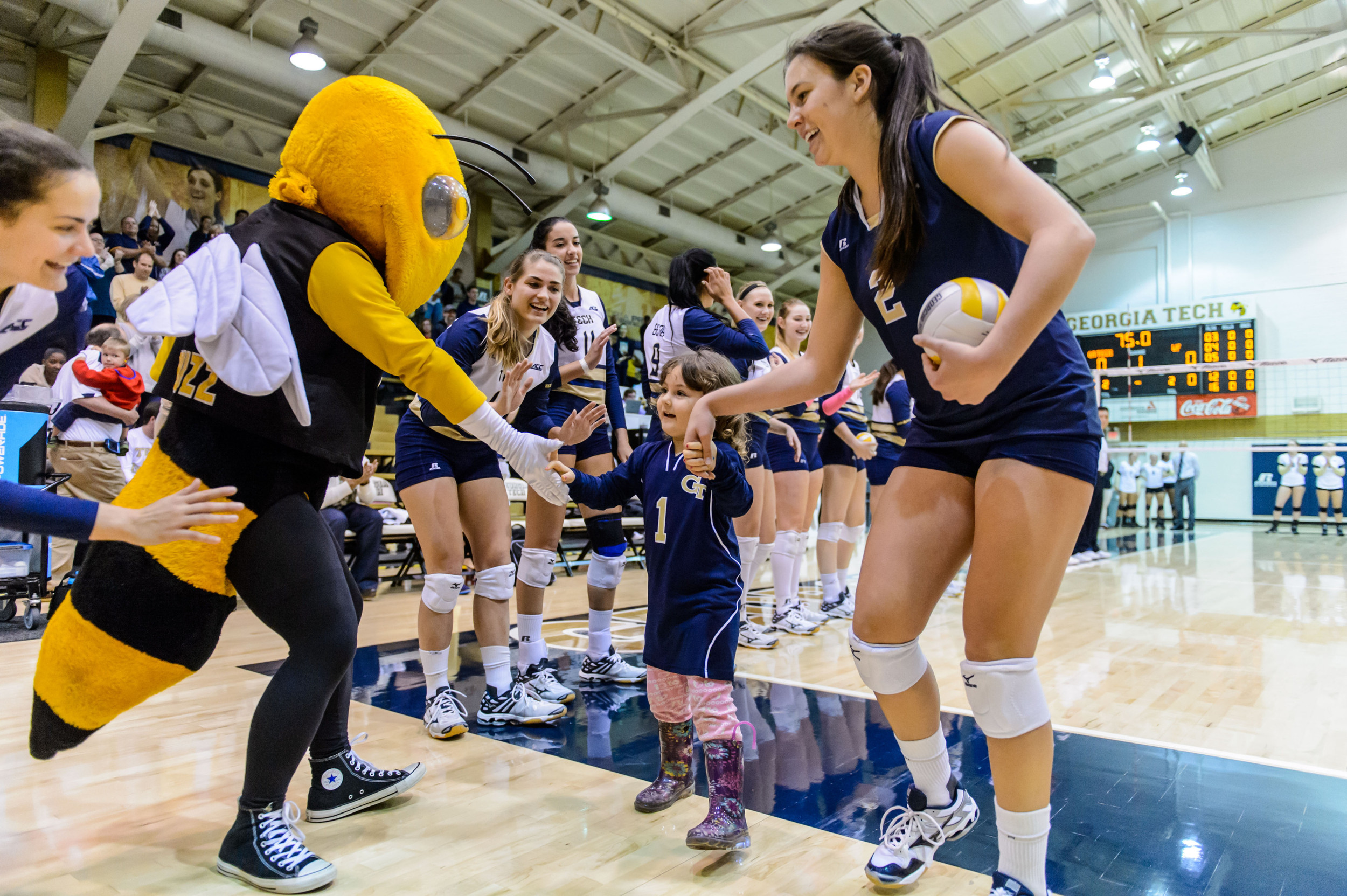 The Yellow Jackets recognized the Friends of Jaclyn foundation, and honored the late Bianka Kucelin and her family.
