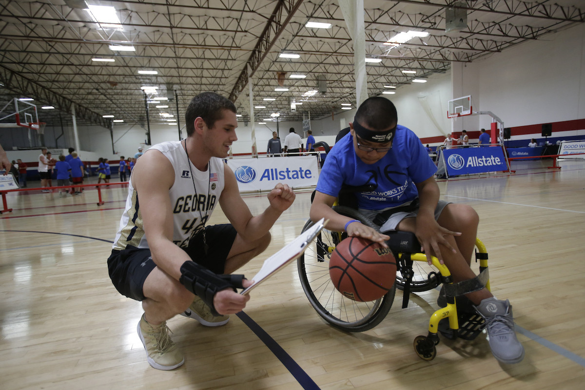 Rand Rowland at the 2017 Final Four - NABC Allstate Good Works Team