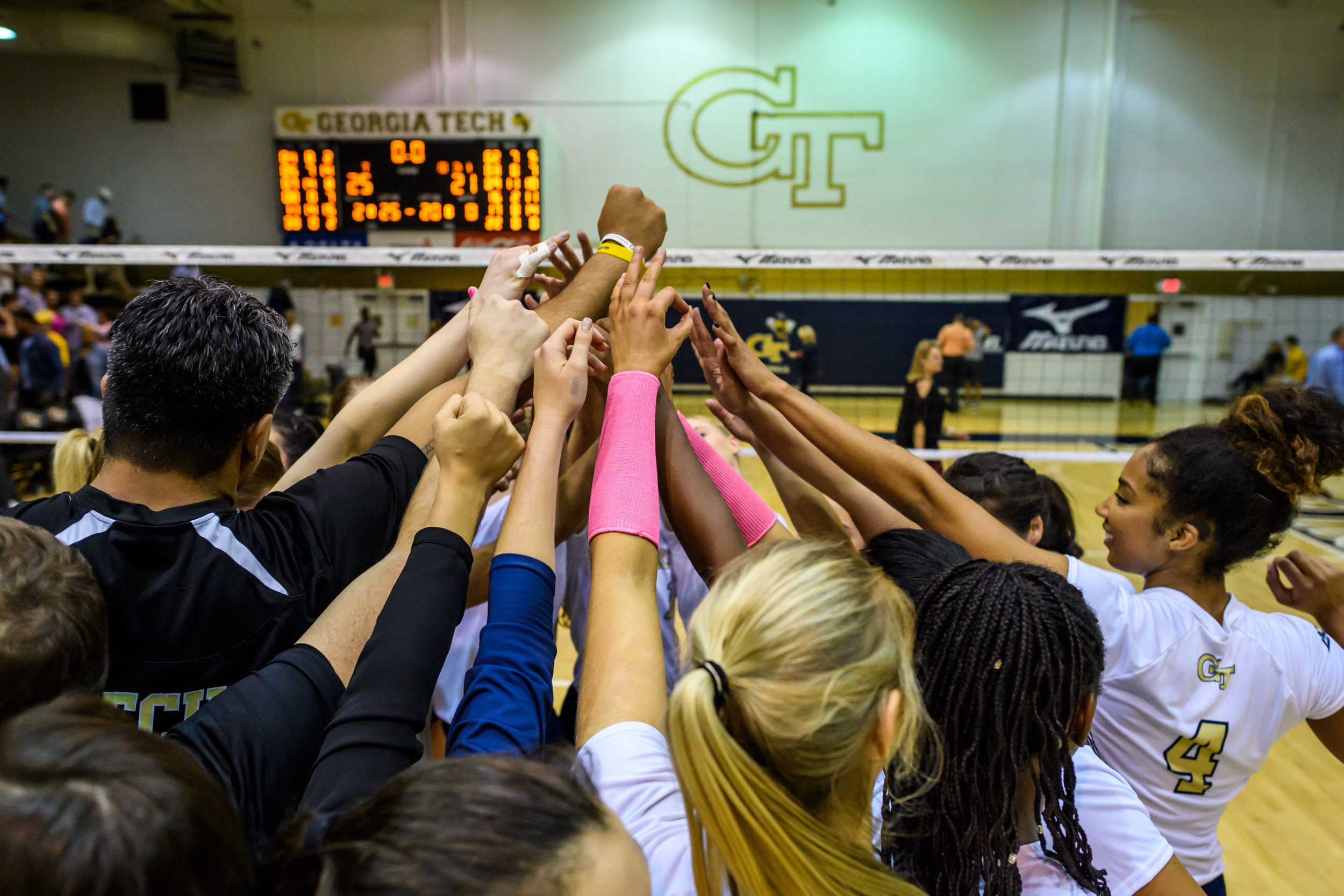 Team huddle