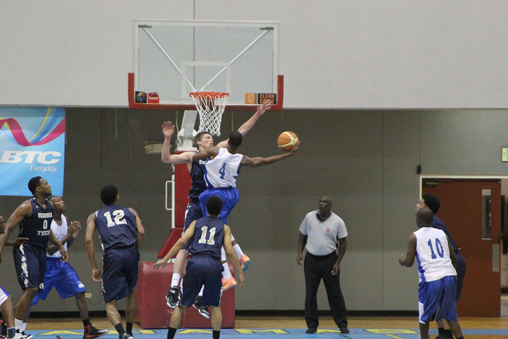 Ben Lammers - Georgia Tech men's basketball game action during their 2015 Bahamas Tour.