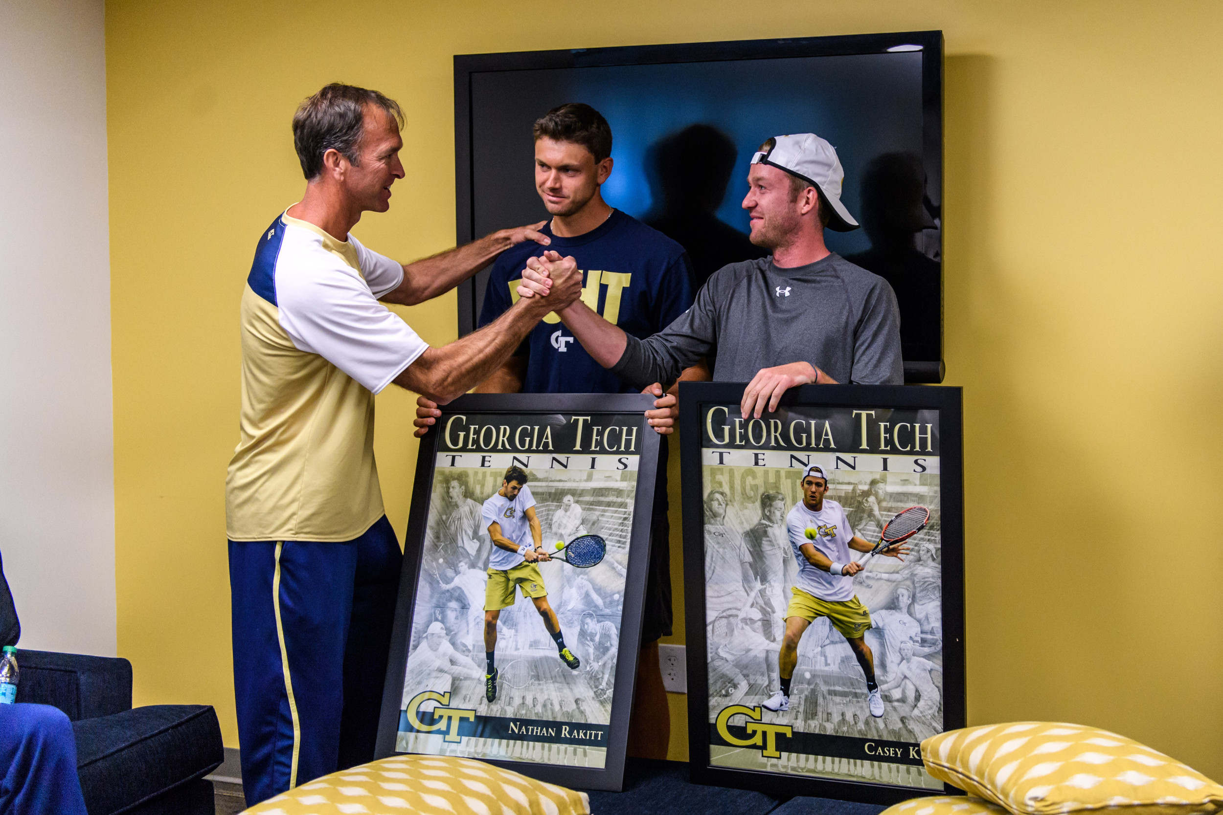 Casey Kay, Nathan Rakitt, Coach Kenny Thorne