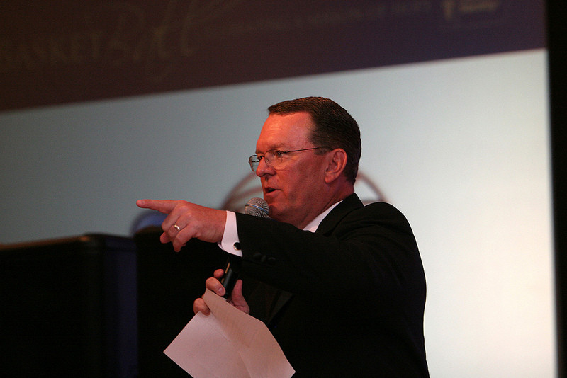 Wes Durham during the live auction at the 2012 BasketBALL Gala.