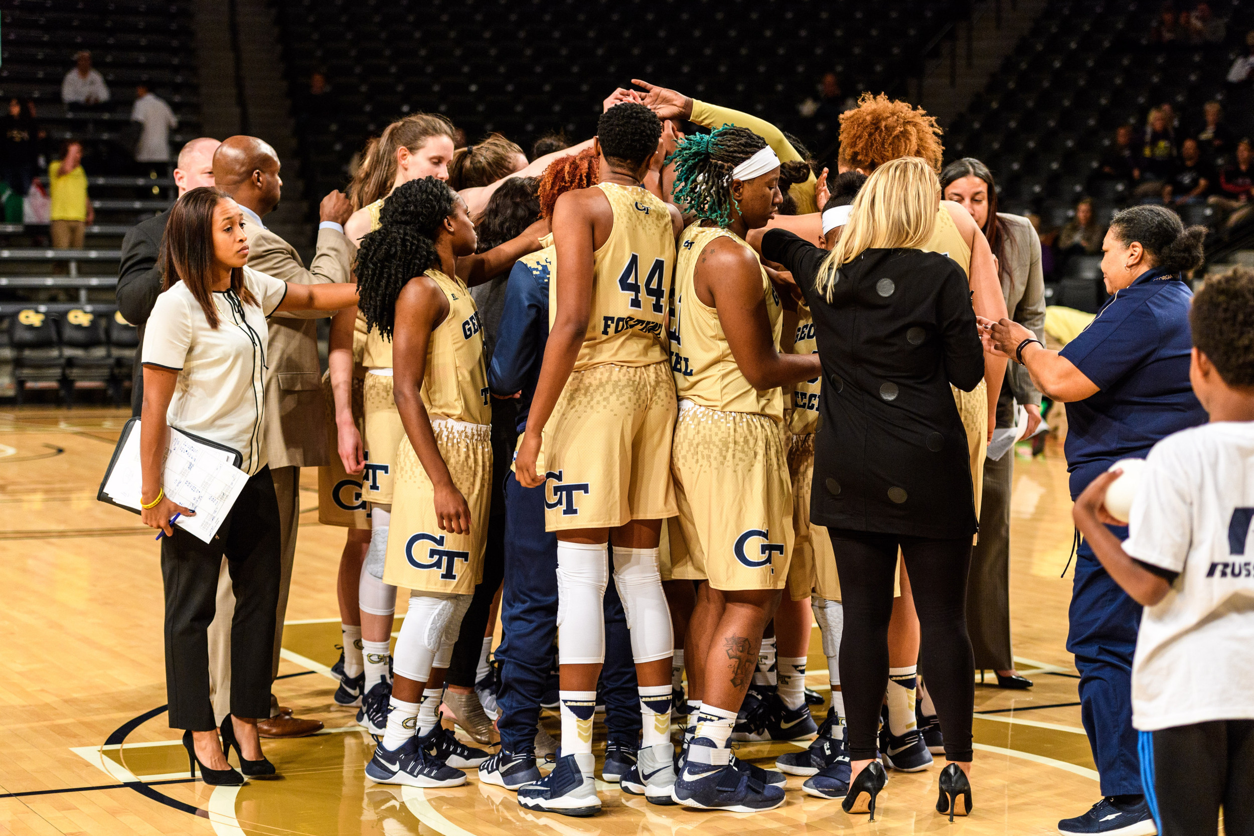 Team huddle