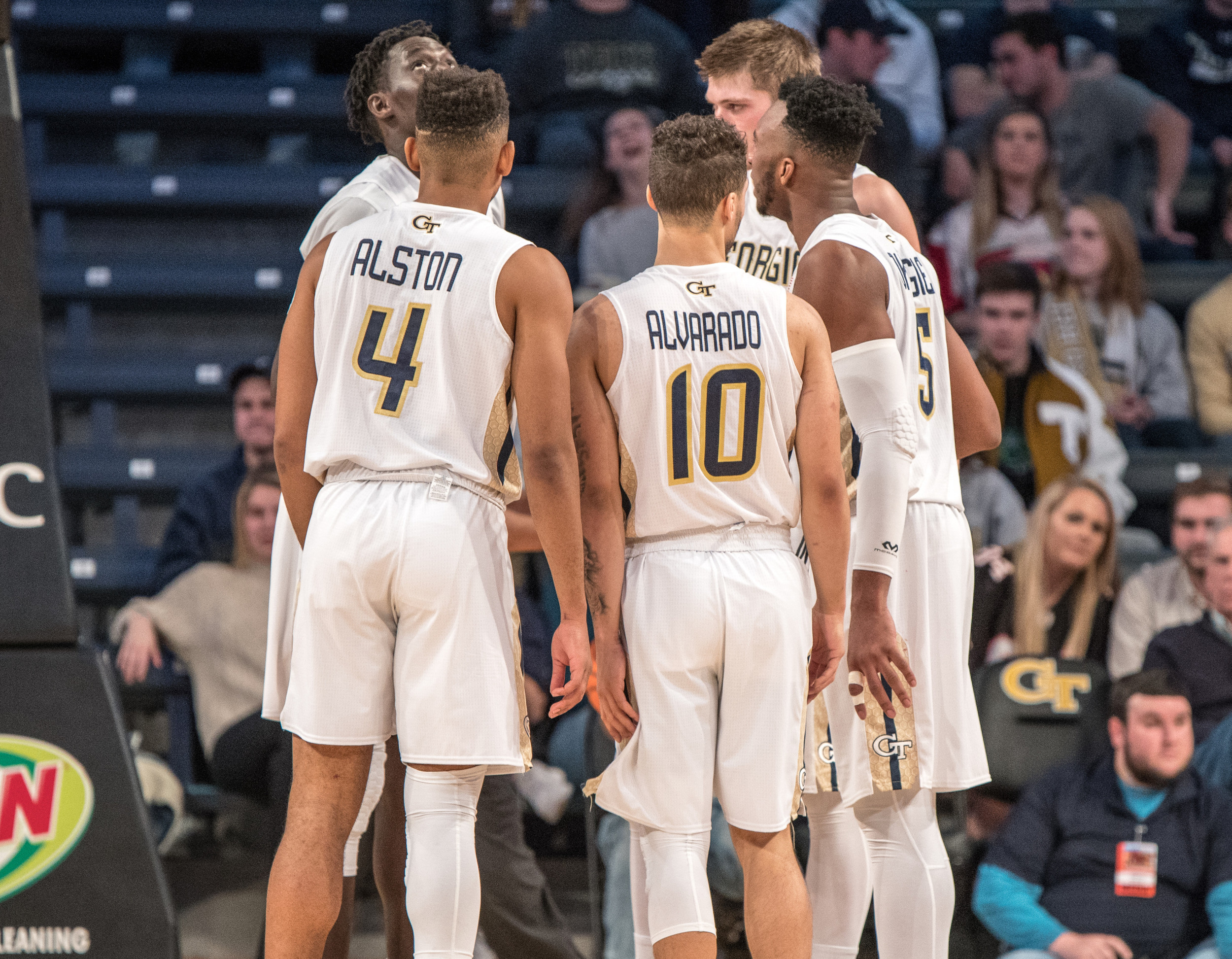 Brandon Alston (4), Jose Alvarado (10), Josh Okogie (5)