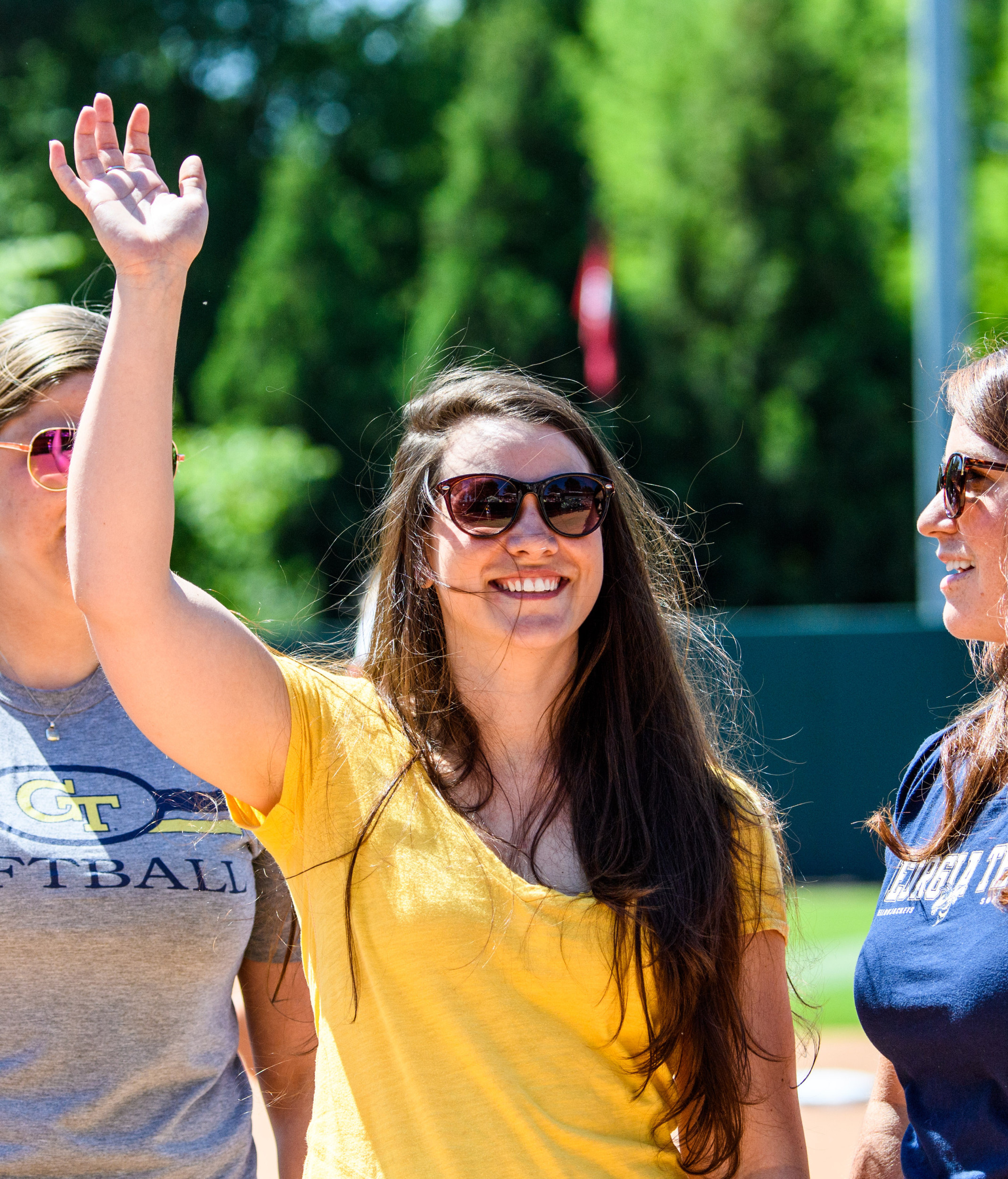 GT Softball Alumni were honored before the game