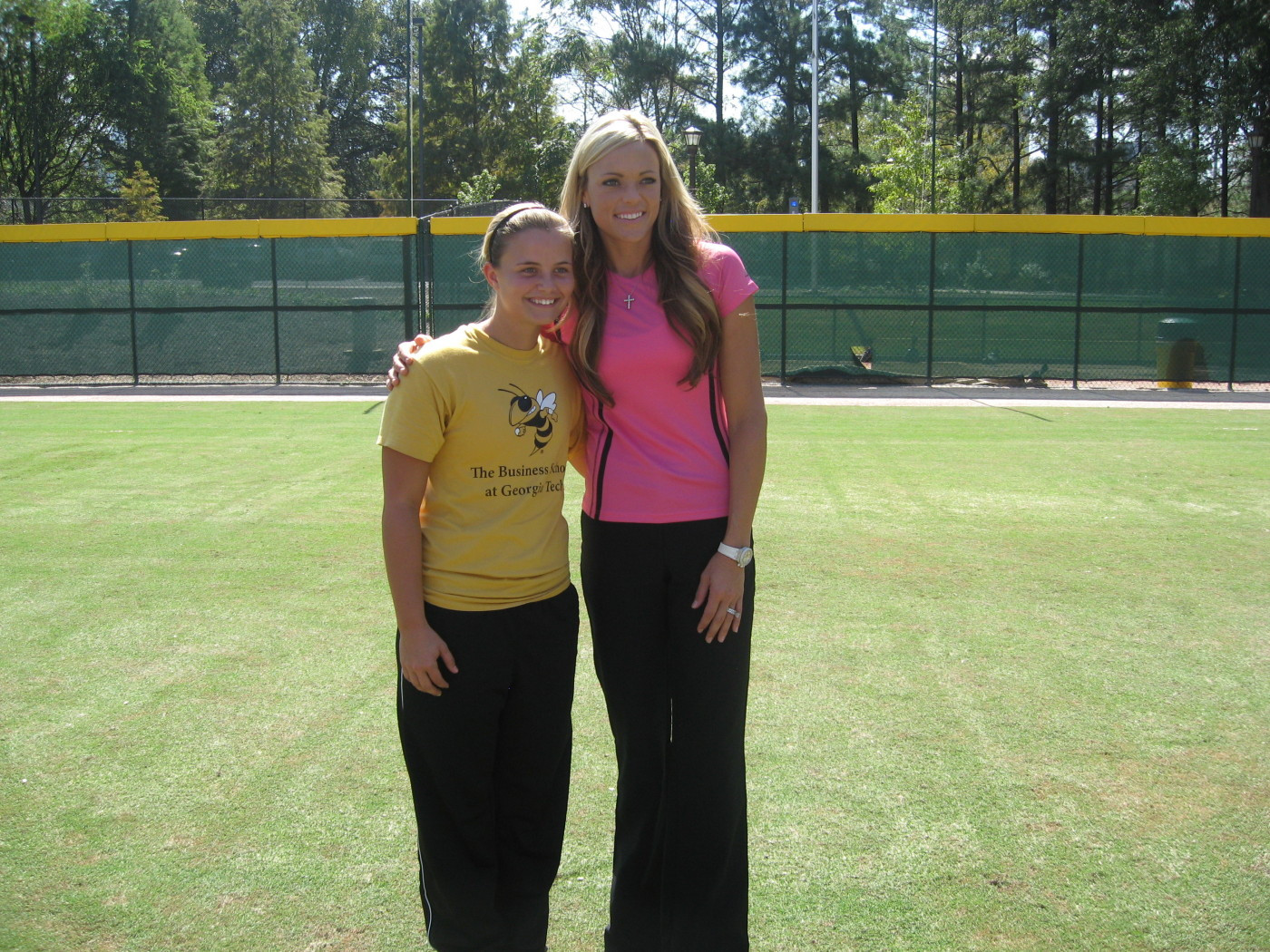 Jennie Finch visits softball practice:October 1, 2009