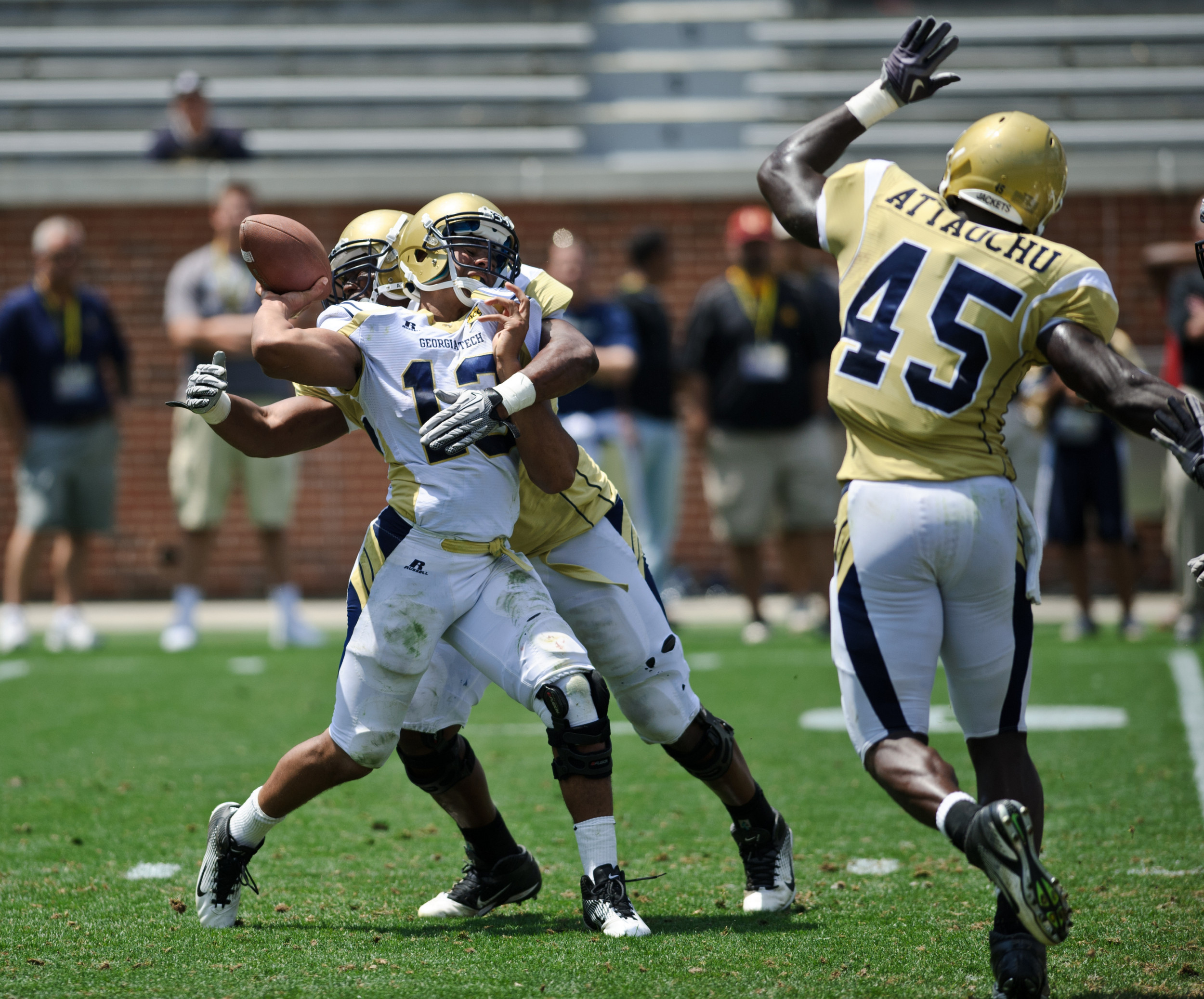 Jeremiah Attaochu (45), Christopher Crenshaw (95), Tevin Washington (13)