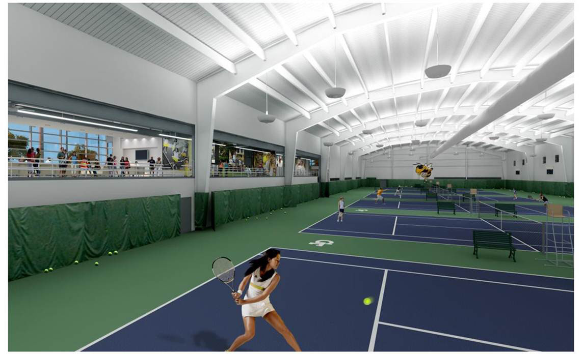 Byers Tennis Complex - Bill Moore Indoor Courts - rendering