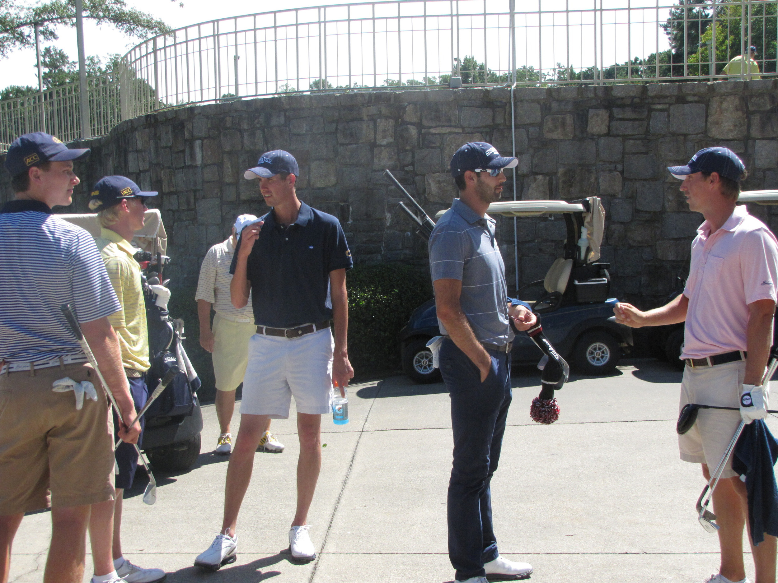 Chesson Hadley, Cameron Tringale, John-Tyler Griffin at The Ramblin' Wreck Cup, Georgia Tech golf's annual fund-raiser at the Golf Club of Georgia, September 22, 2014