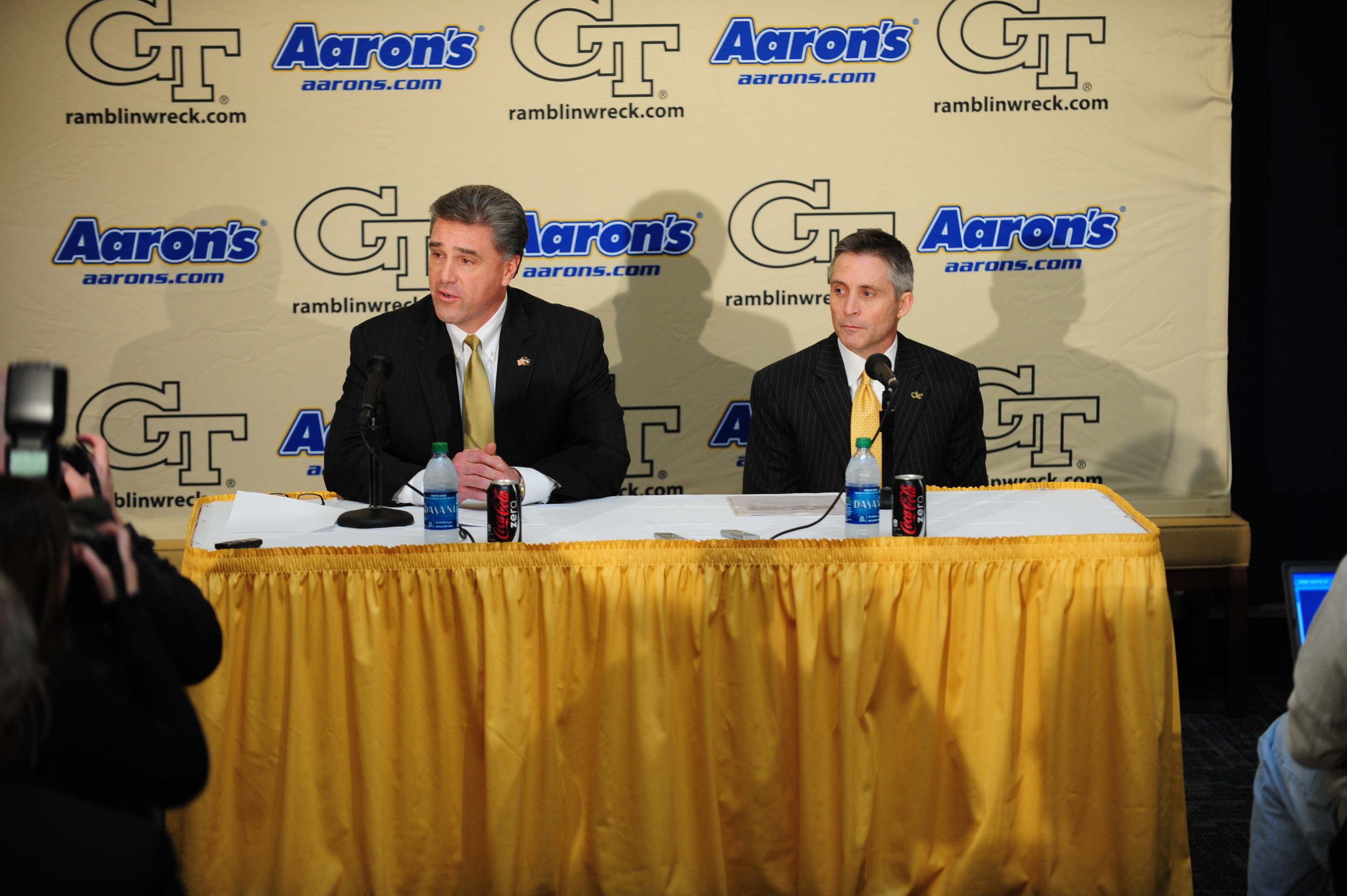 Georgia Tech Head Basketball Coach Brian Gregory is introduced to the media Monday afternoon.Photo by LensEffects