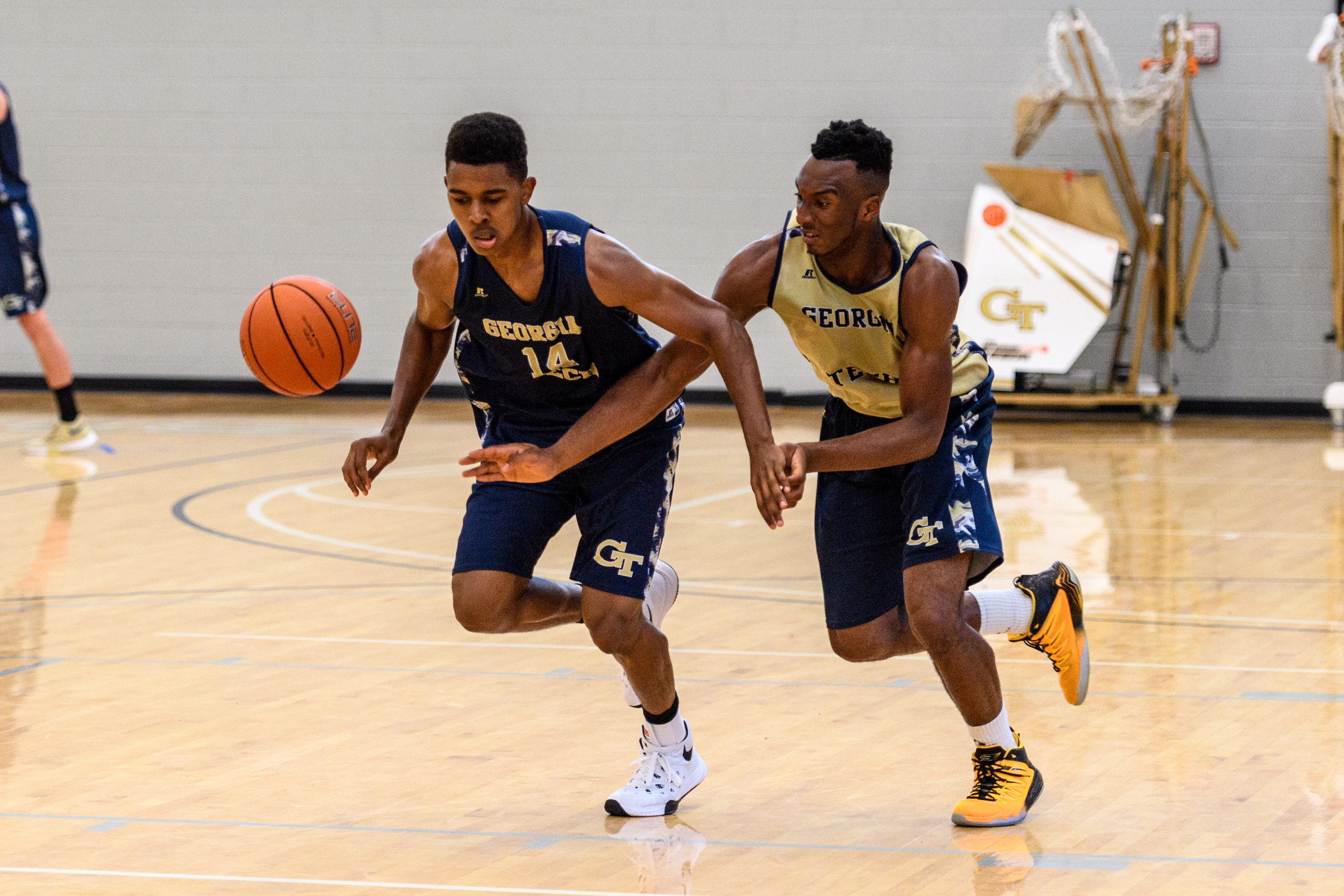 Shaheed Medlock during Georgia Tech basketball practice, August 1, 2016
