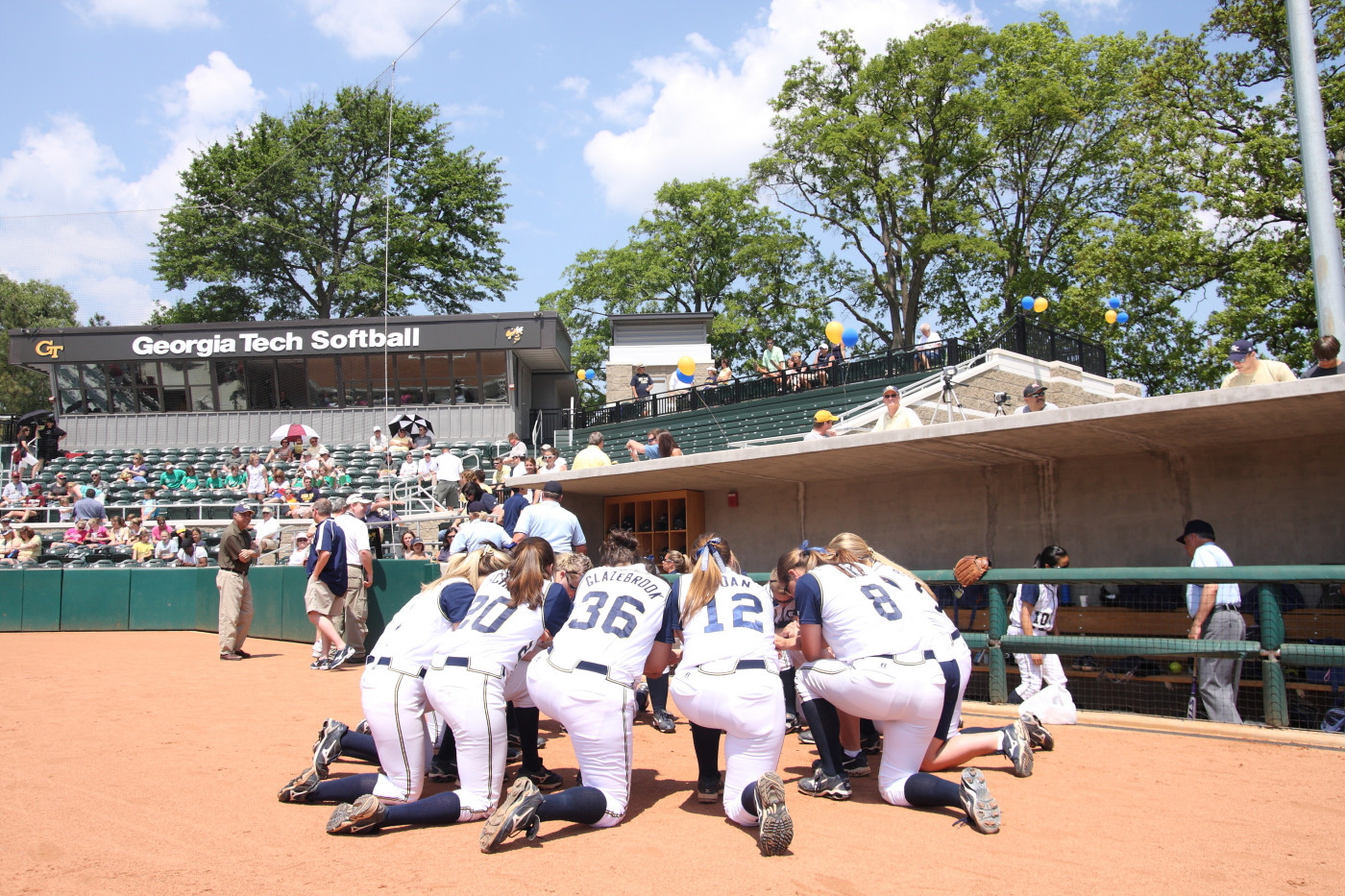 pre-game huddle