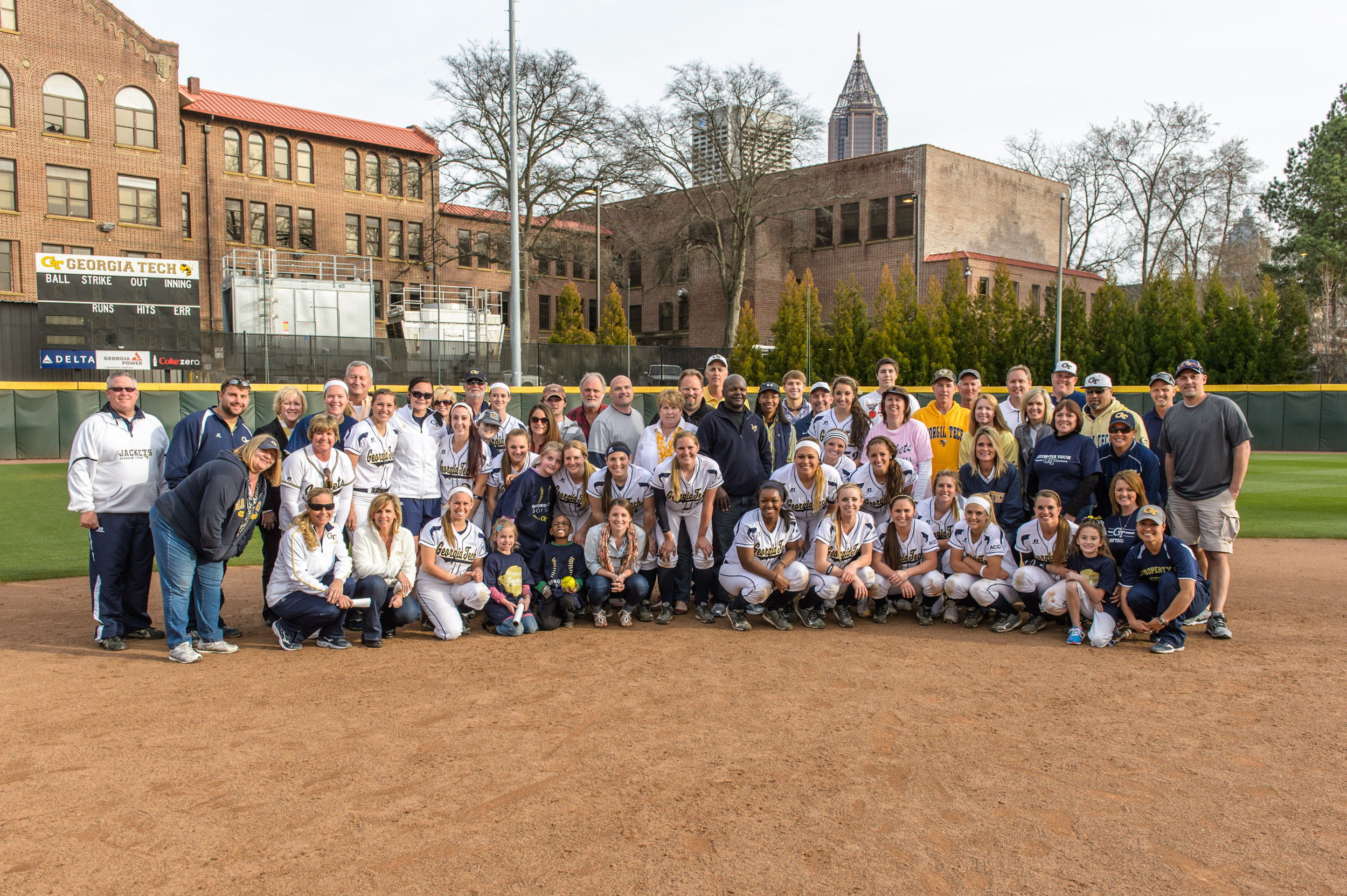 Georgia Tech Softball team and their families