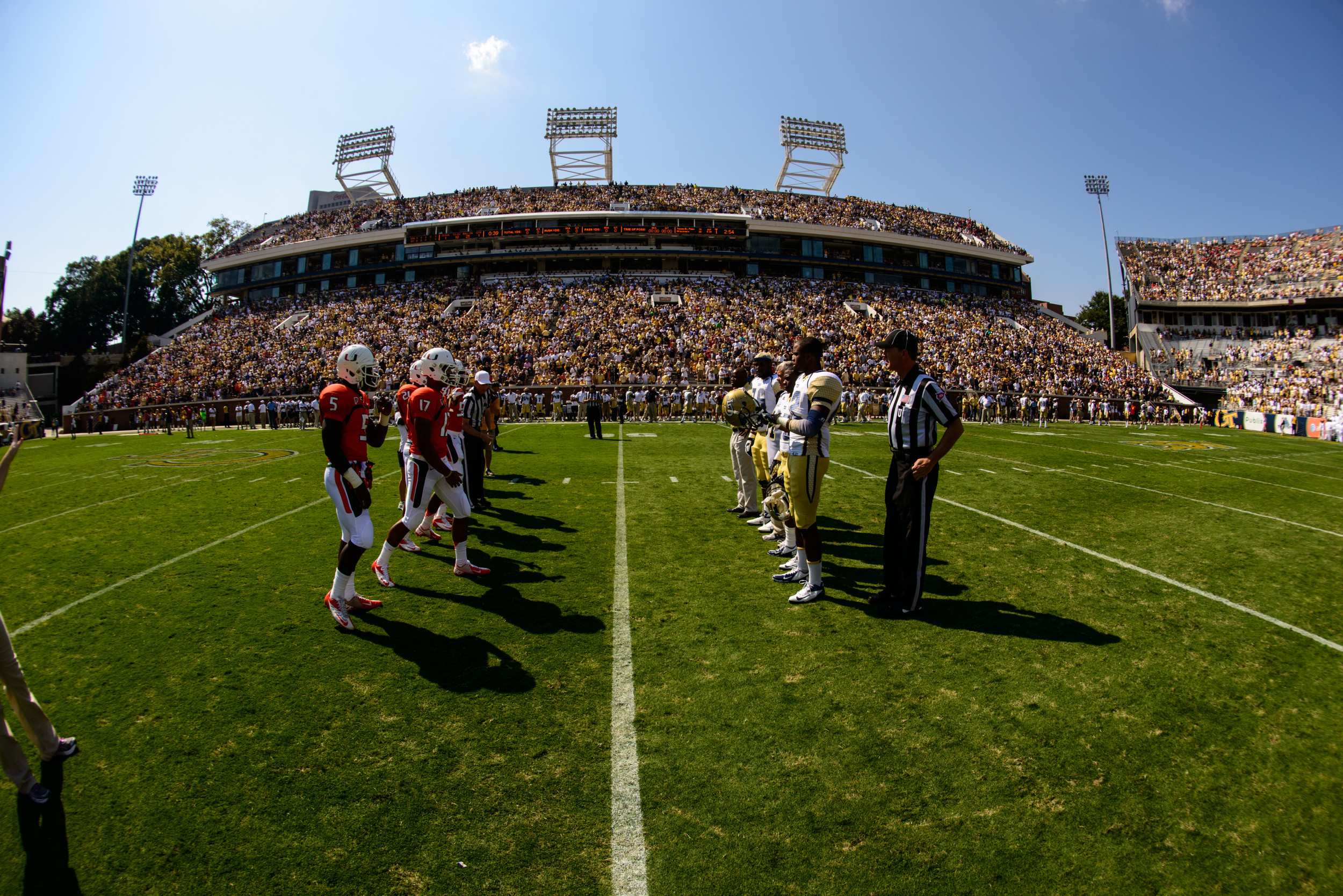 The endzones are picked.