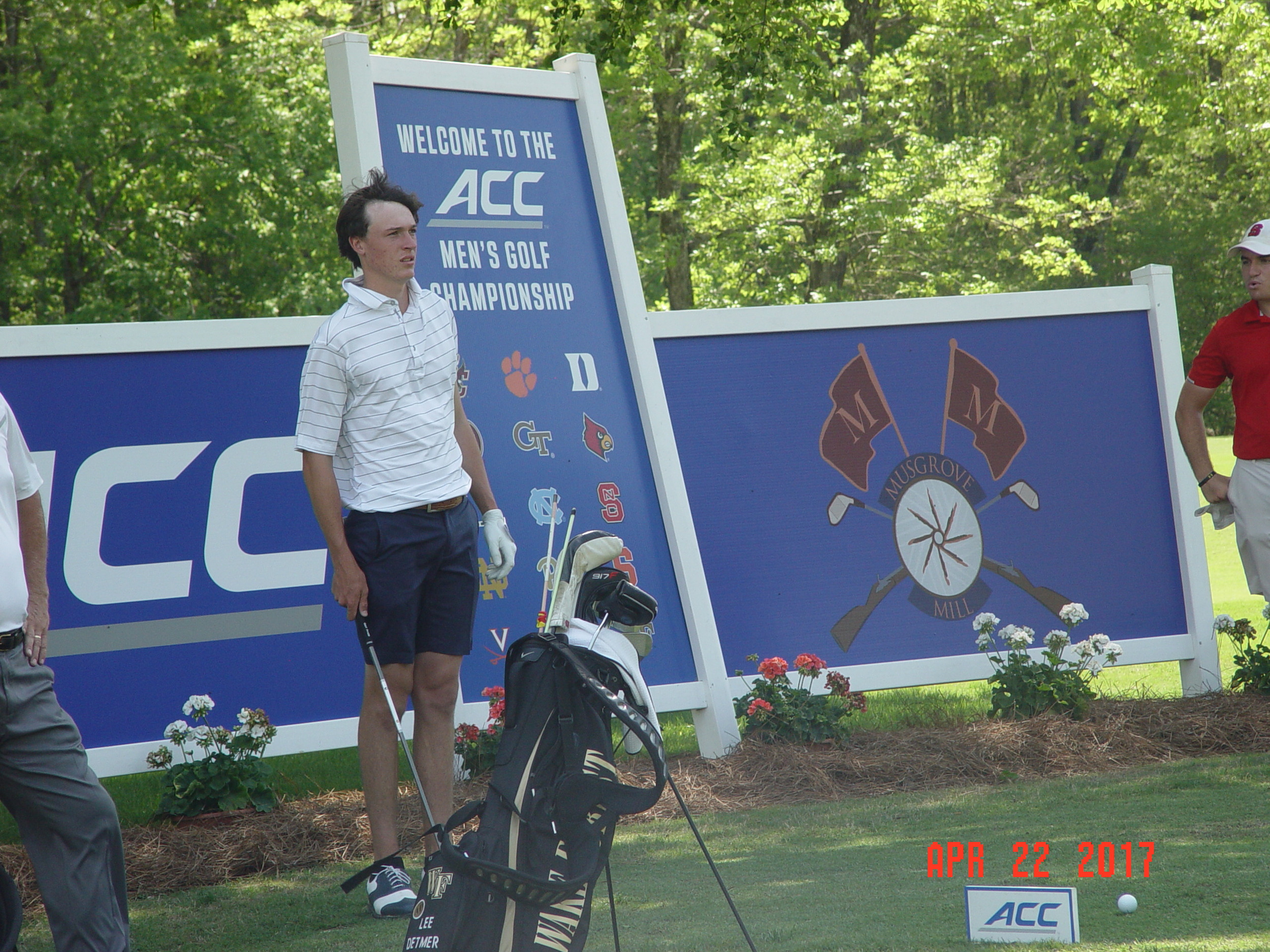 Luke Schniederjans during the second round of the ACC Men's Golf Championship, Musgrove Mill Golf Club, Clinton, S.C., April 22, 2017