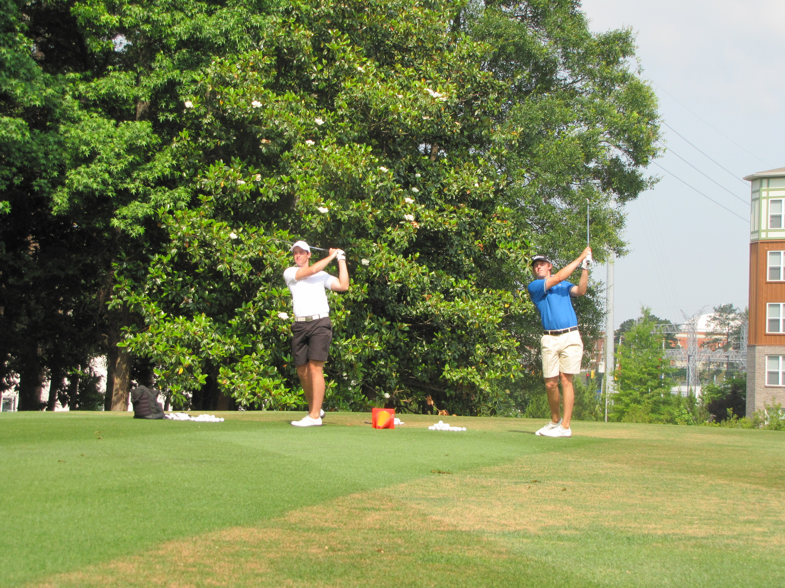 Kyle Scott and John-Tyler Griffin at Georgia Tech practice range, May 11, 2011