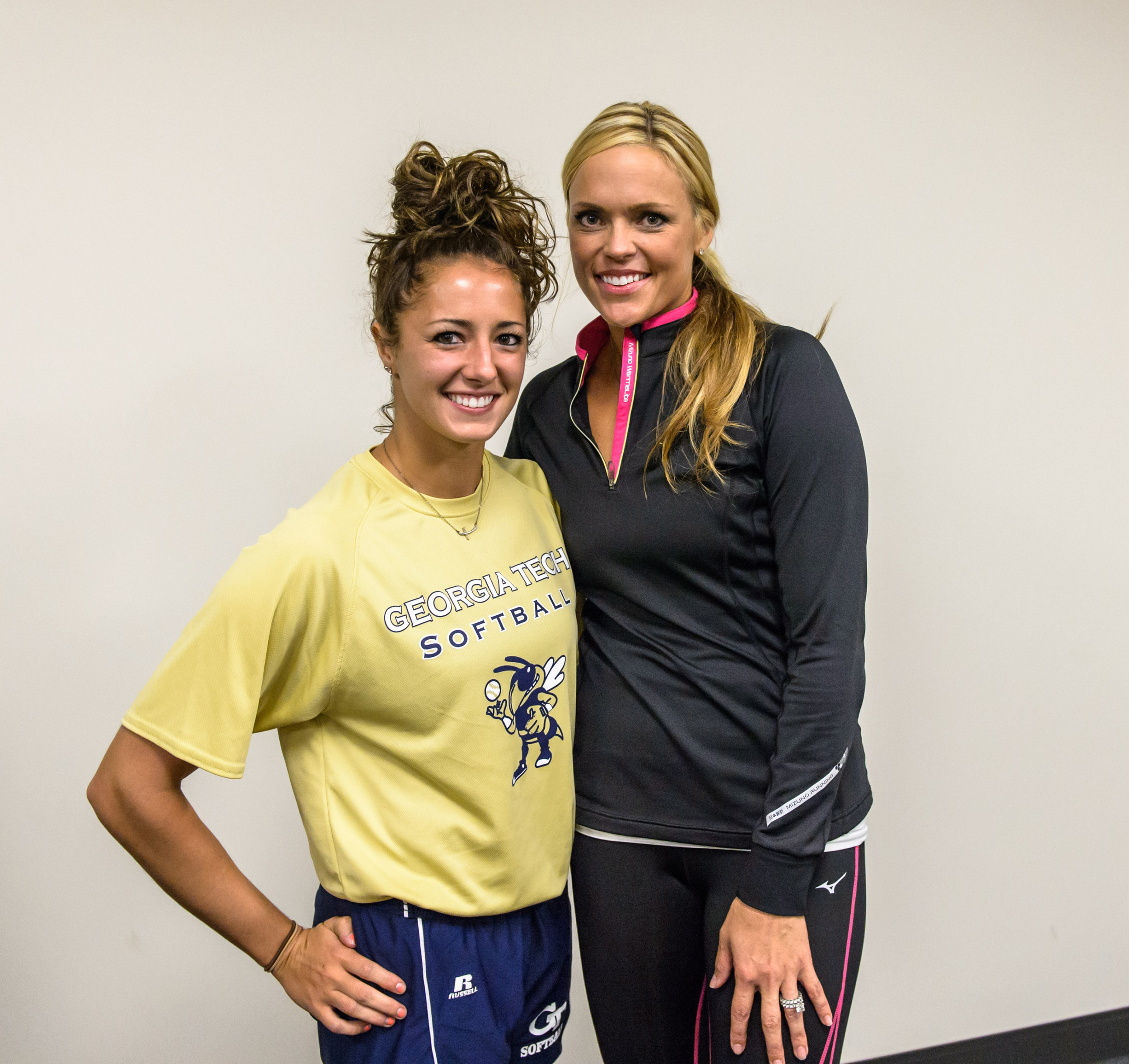 Jennie Finch talks with Georgia Tech Softball