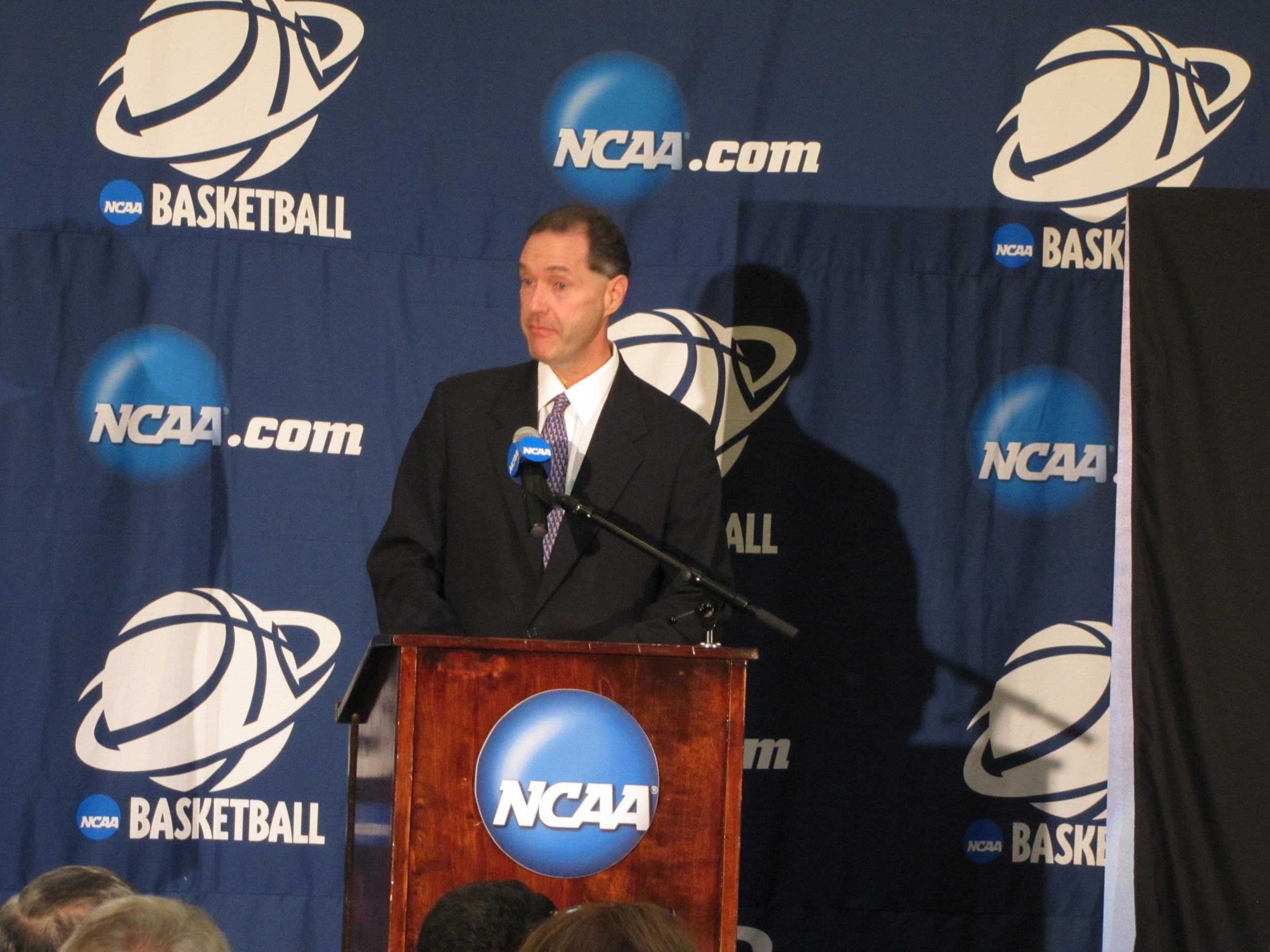Atlanta host basketball committee chairman John Yates at the NCAA 2013 Men's Final Four logo unveiling.